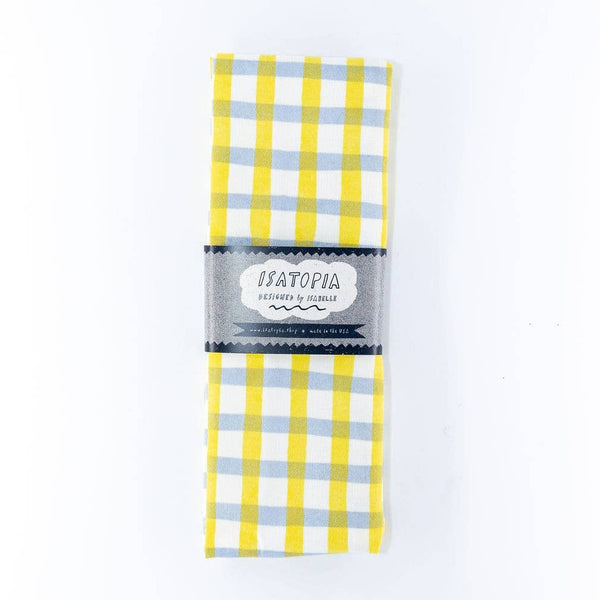 Picnic Tea Towel - yellow & blue
