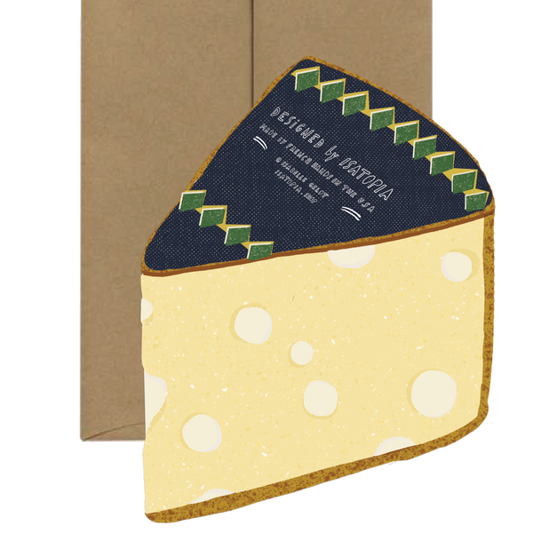 Cheese Card - French Collection Die Cut -hello