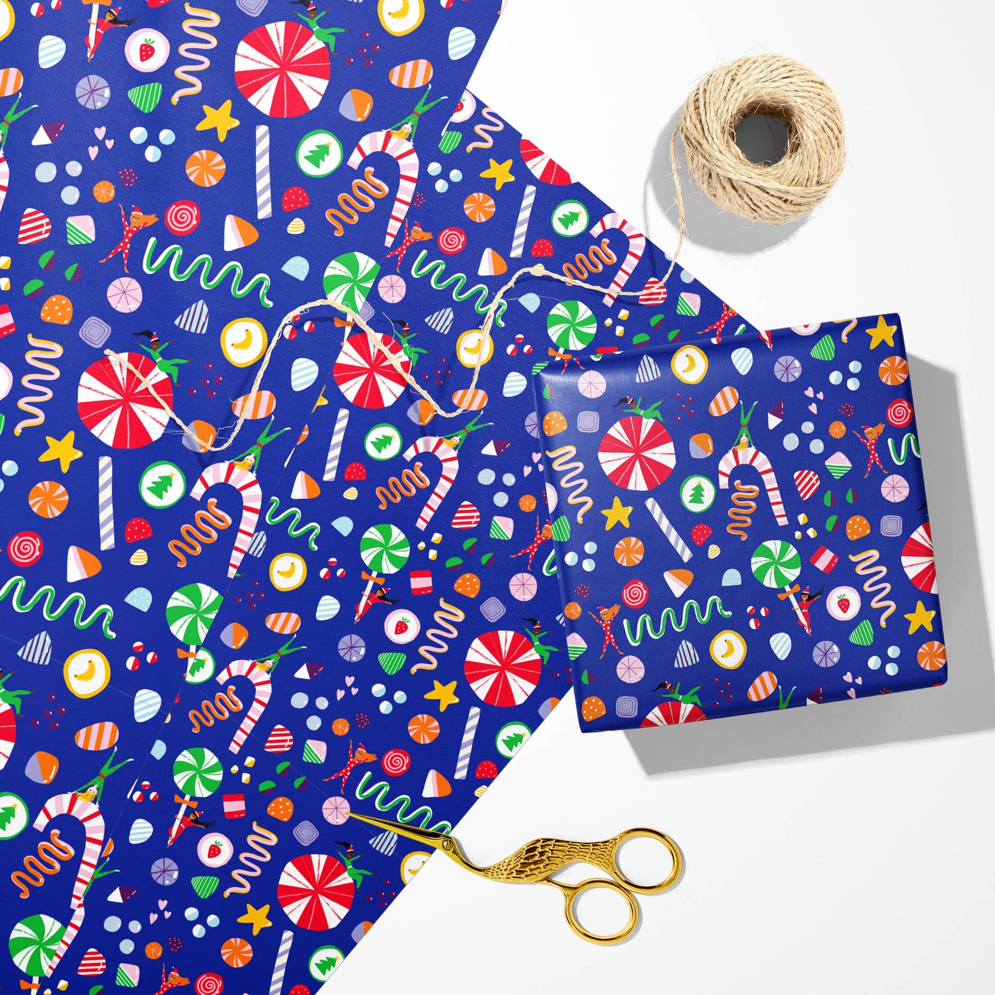 CHRISTMAS CANDY  - Single Sheet Gift Wrap