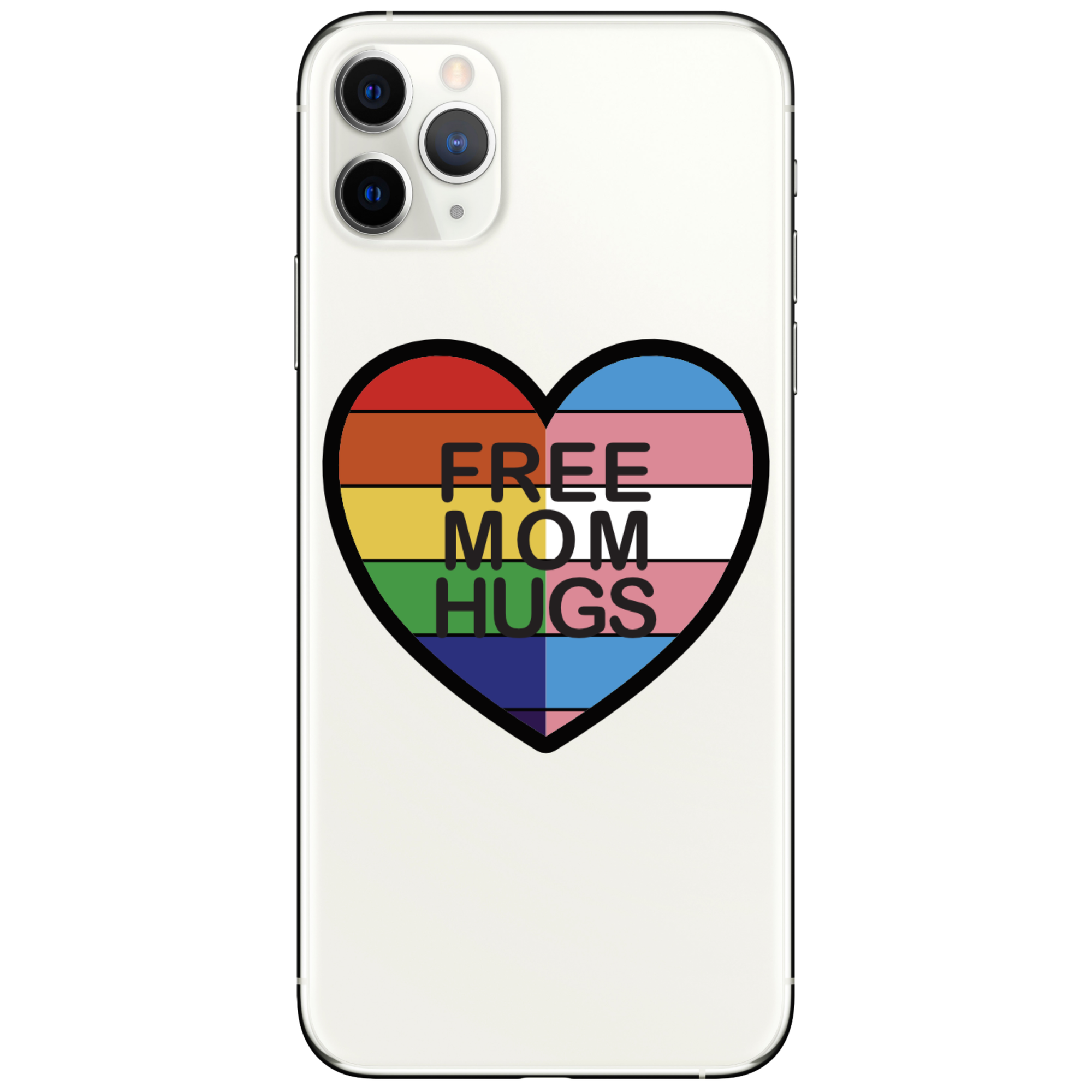 Mom Hugs LGBTQ Support Love High Quality Vinyl Sticker