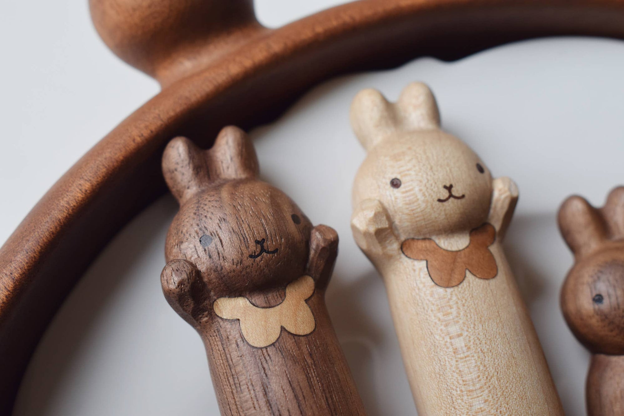 Hand-Carved Bunny Spoon & Fork