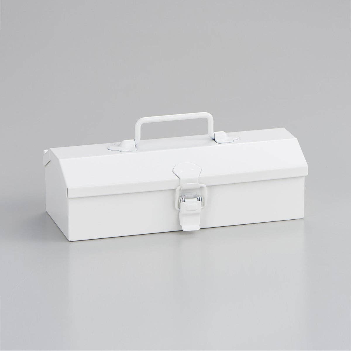 White toolbox on a gray background