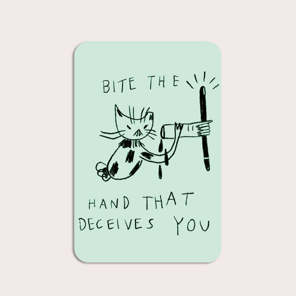 Bite the Hand Vinyl Sticker