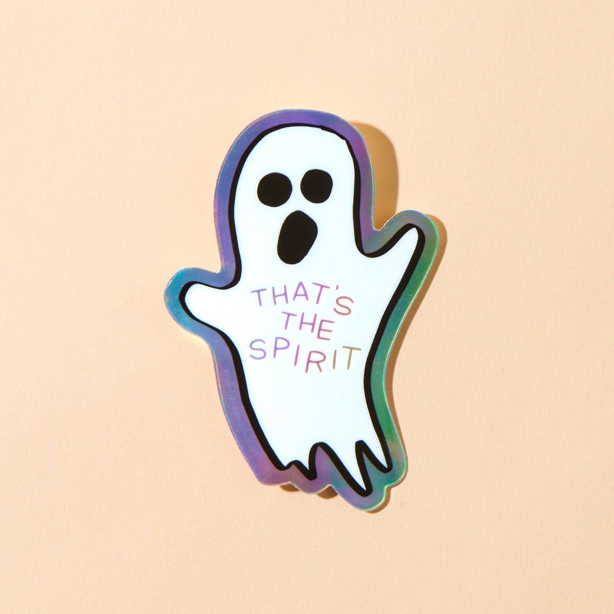 That's the Spirit Ghost Holographic Vinyl Sticker