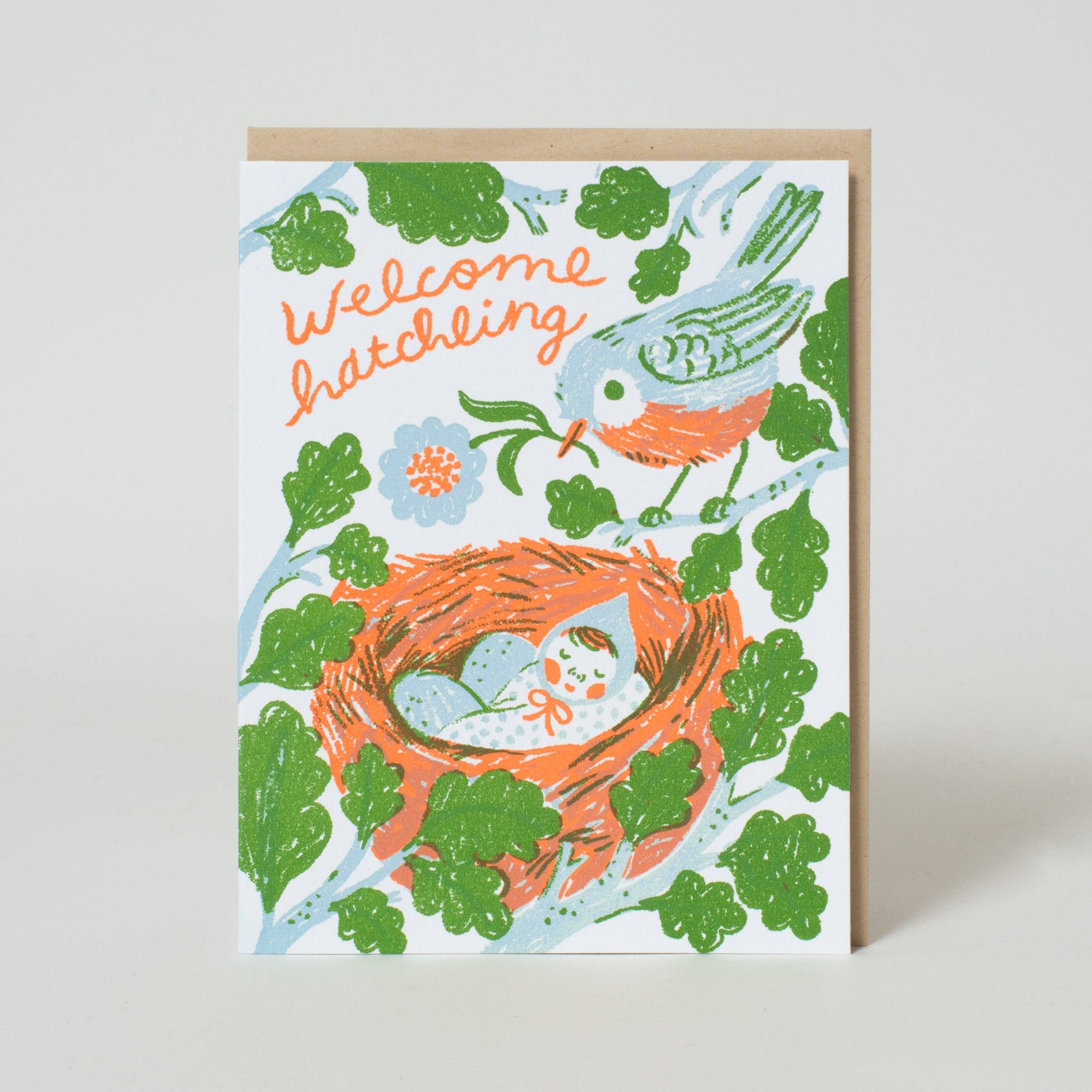 Welcome Hatchling Baby Card by Phoebe Wahl