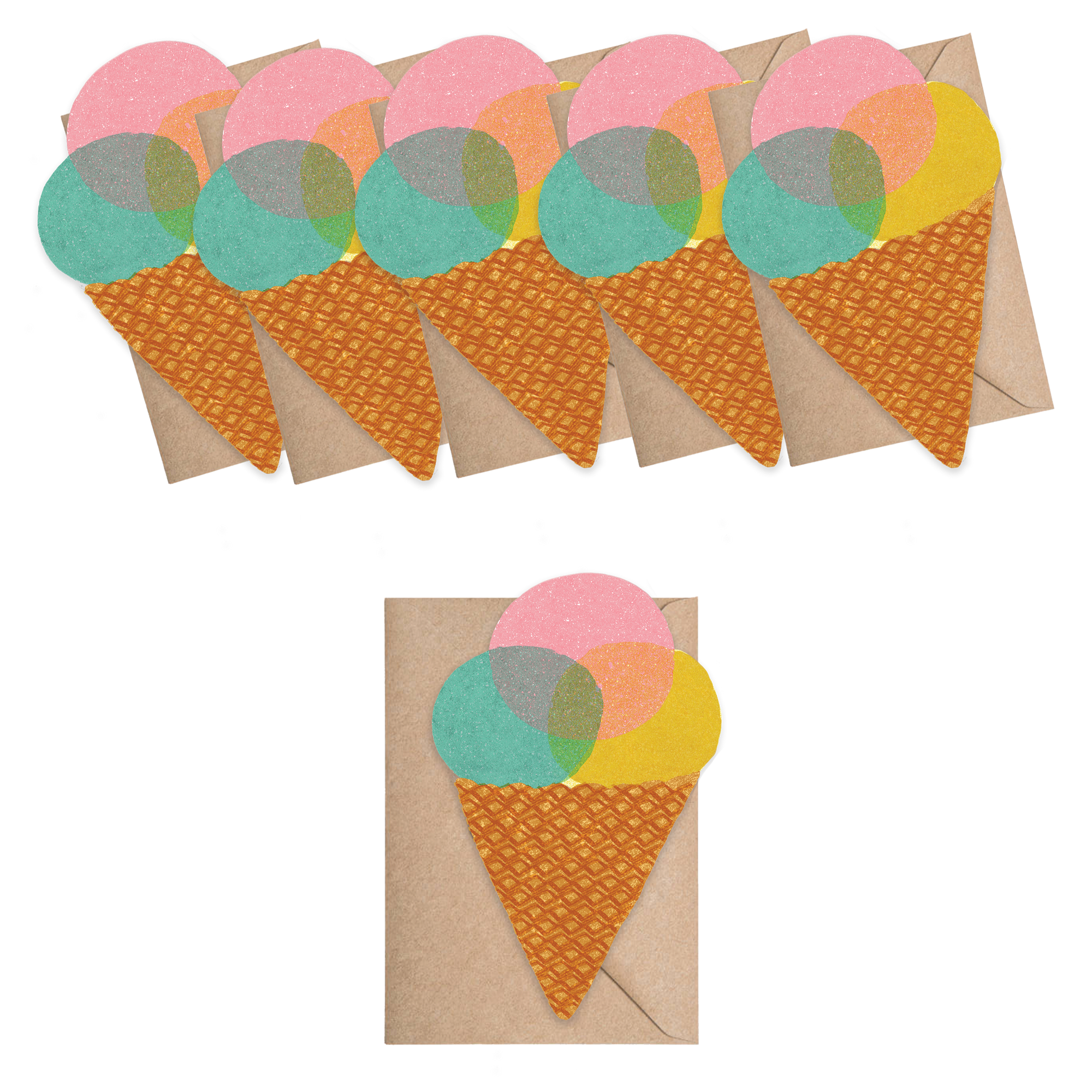 Ice Cream Mini Cards - Box of 6