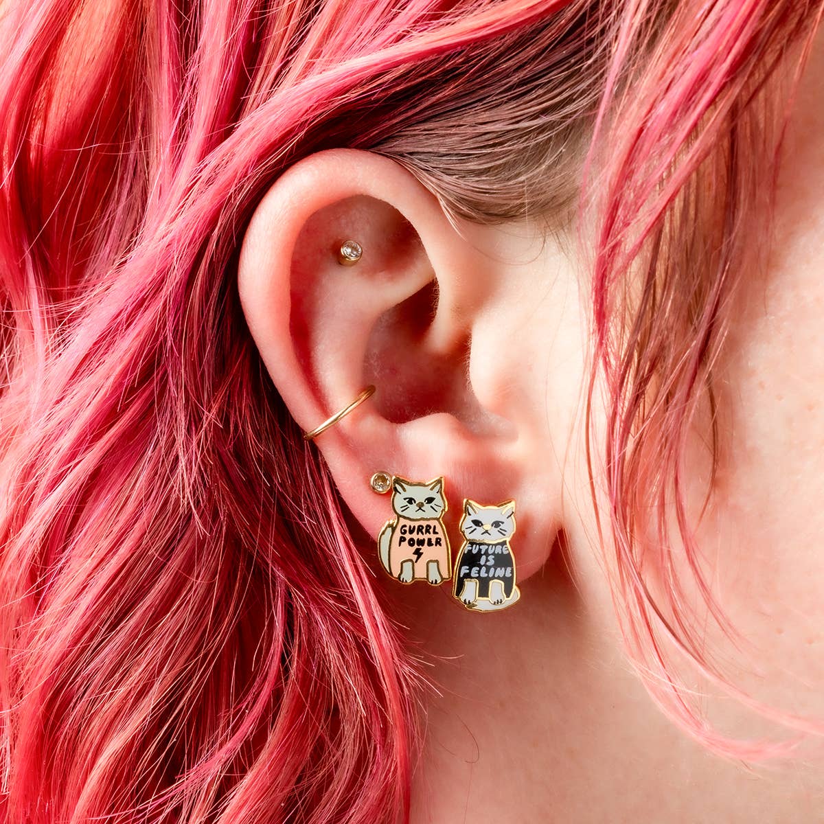 Girl Power Earrings - Studs