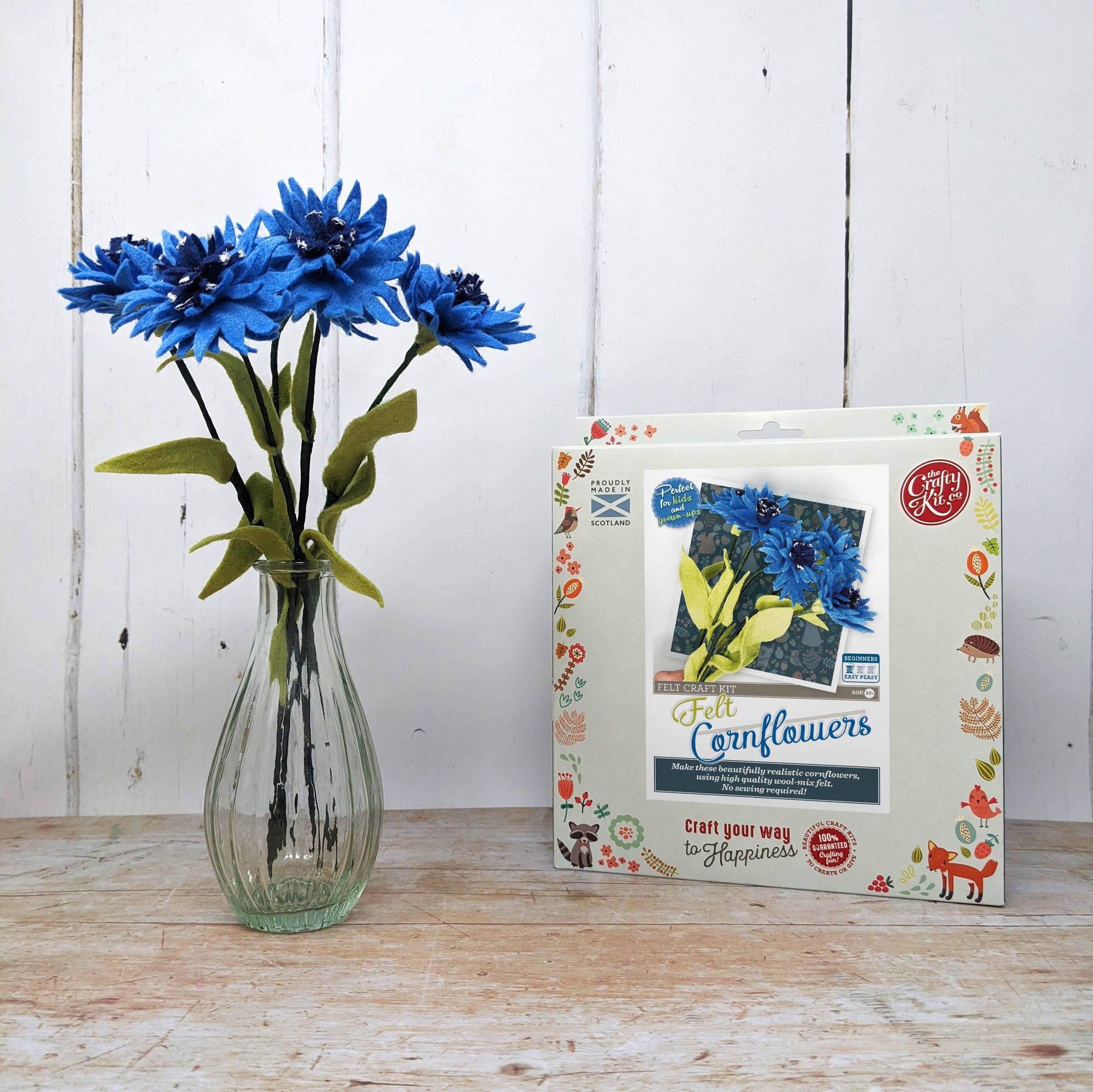 Felt Cornflowers Flower Craft Kit