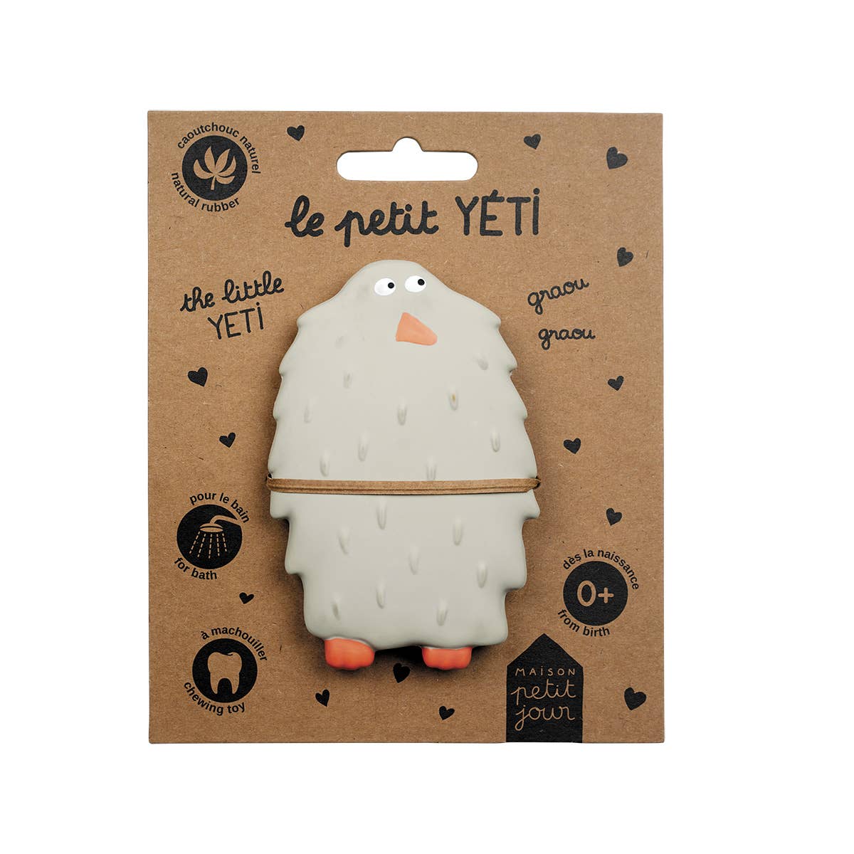 Natural rubber bath toy - Yeti