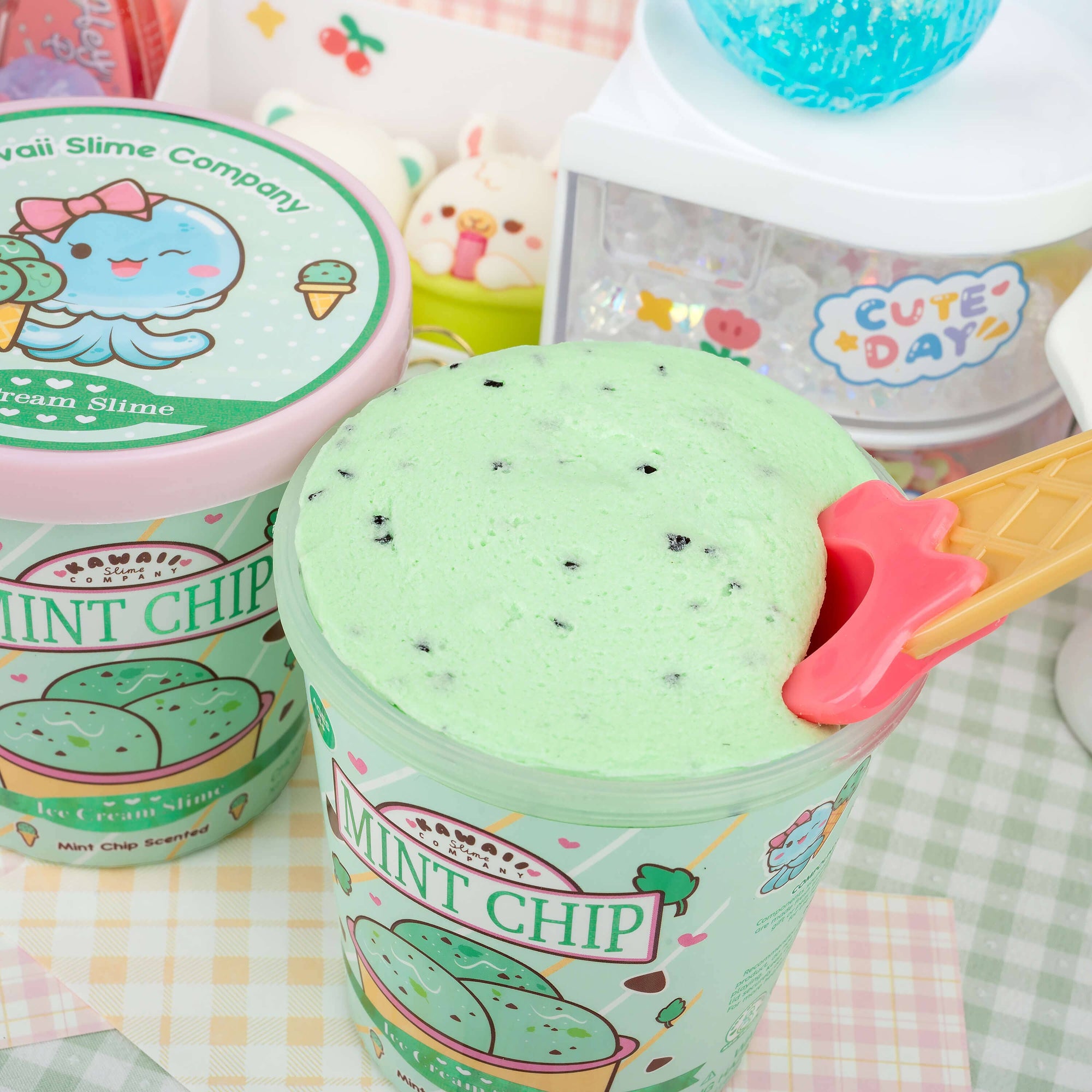 Mint Chip Scented Ice Cream Pint Slime