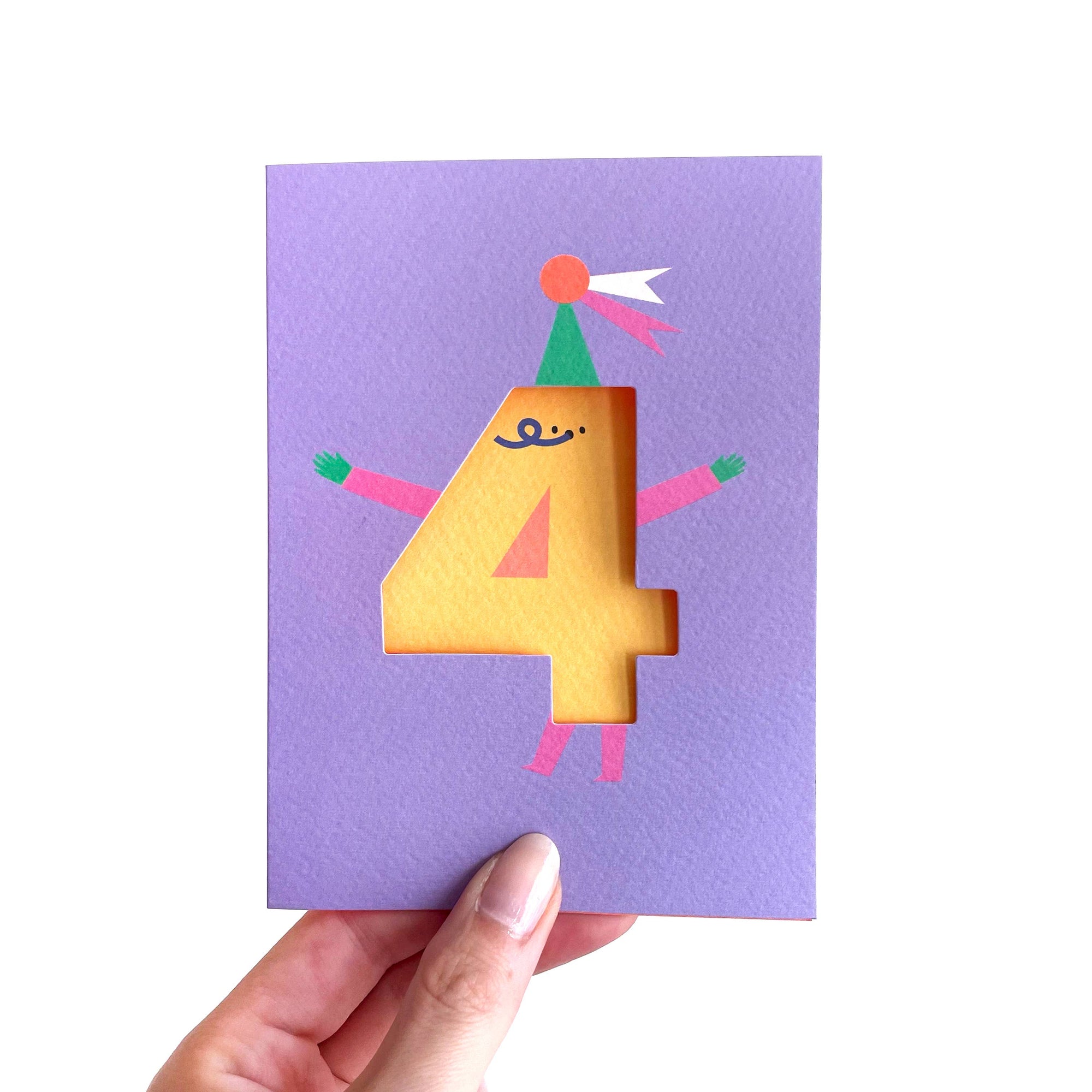 Age  4 - Die Cut - Happy Birthday - Four