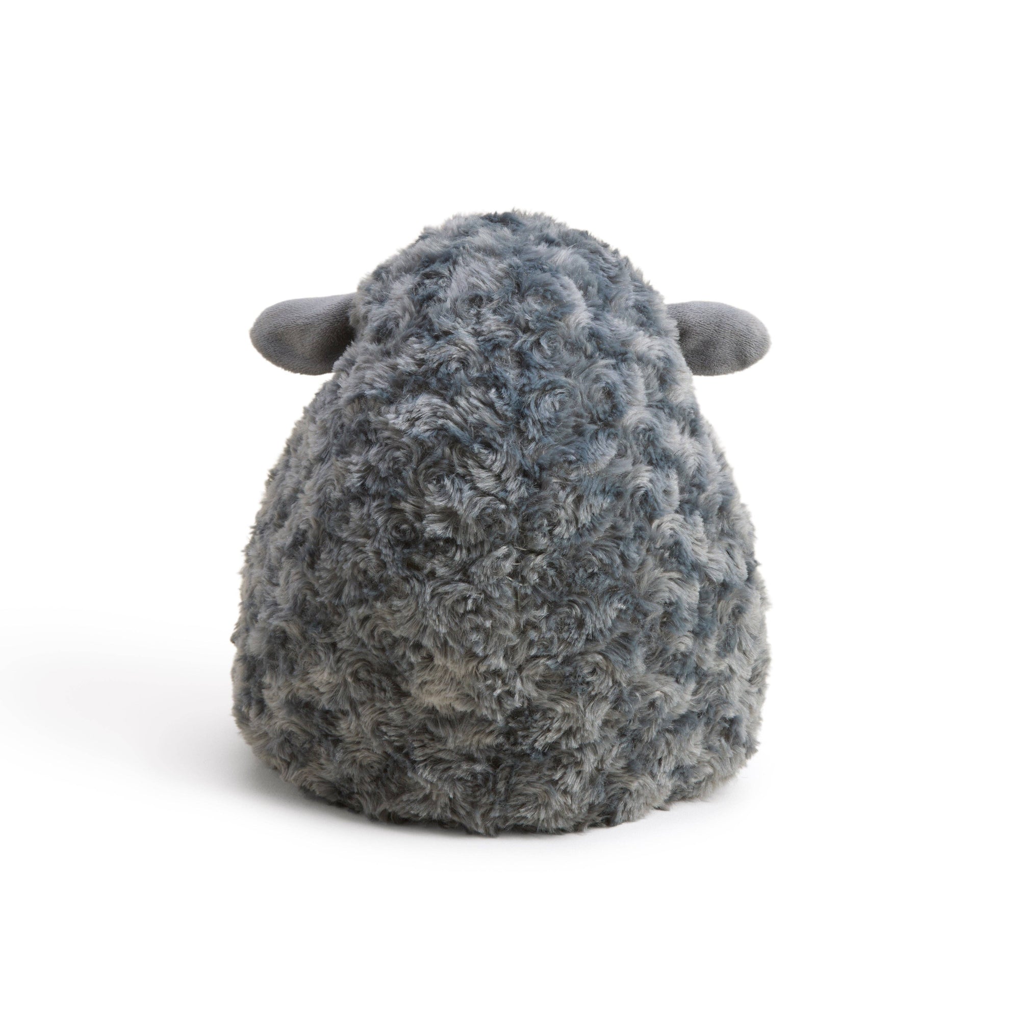 Plush toy sheep on a white background