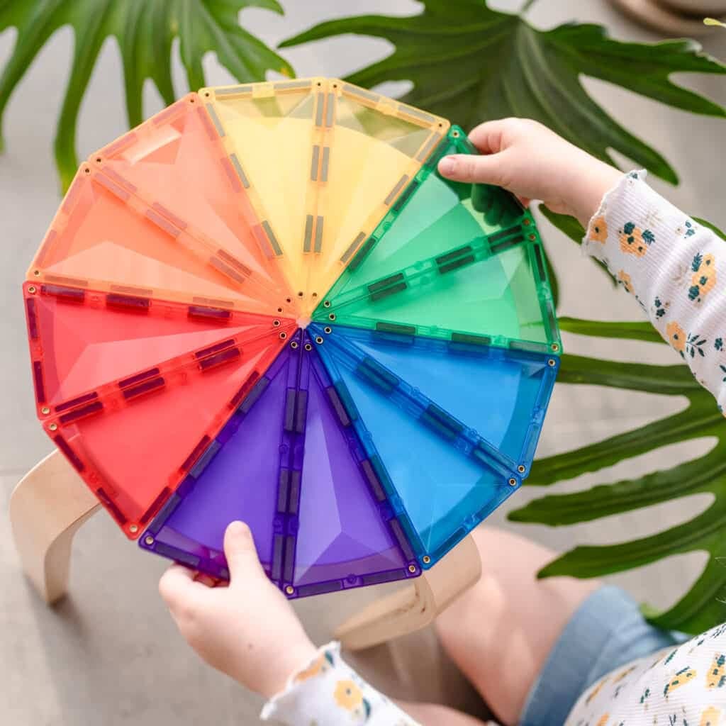 CONNETIX Magnetic Tiles Rainbow Geometry Pack - 30 Pcs