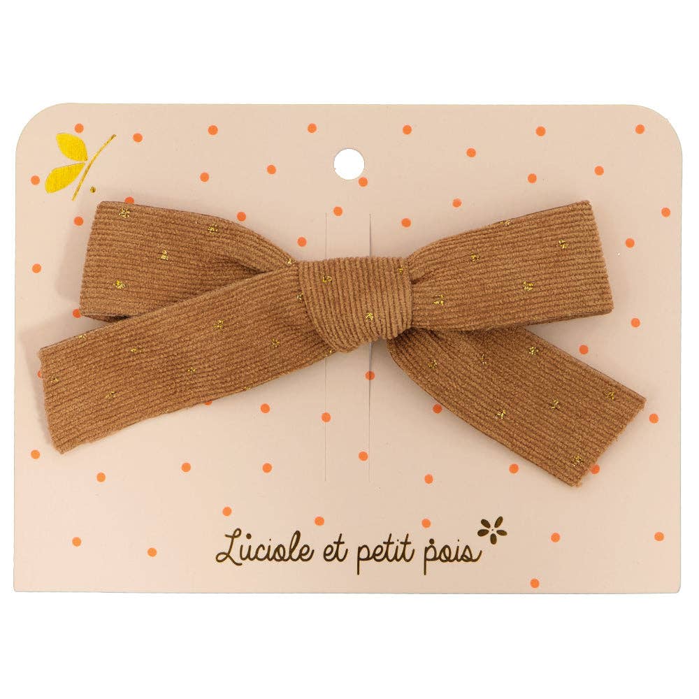 Princess bow clip - Hazelnut ribbon