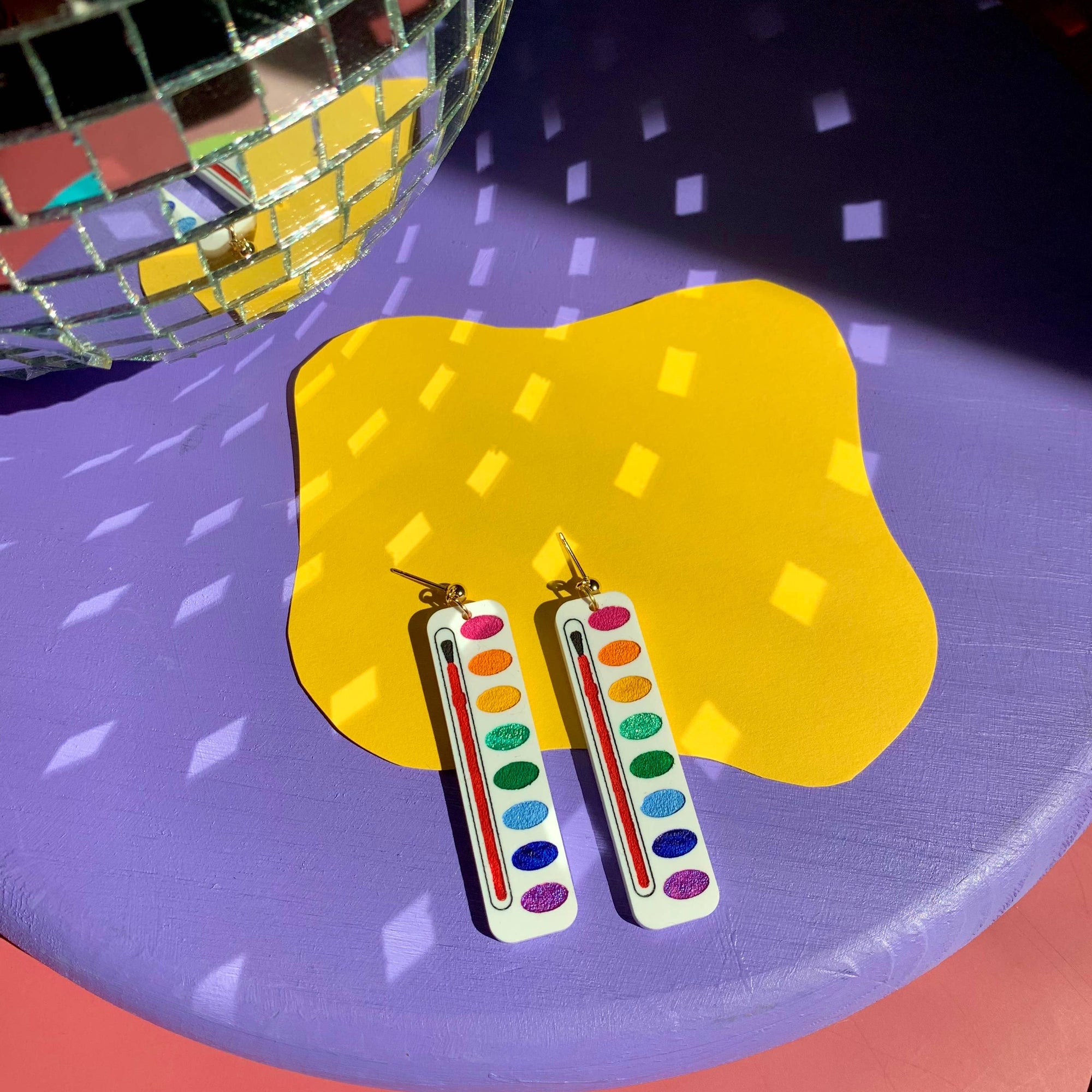 Watercolor Palettes Earrings