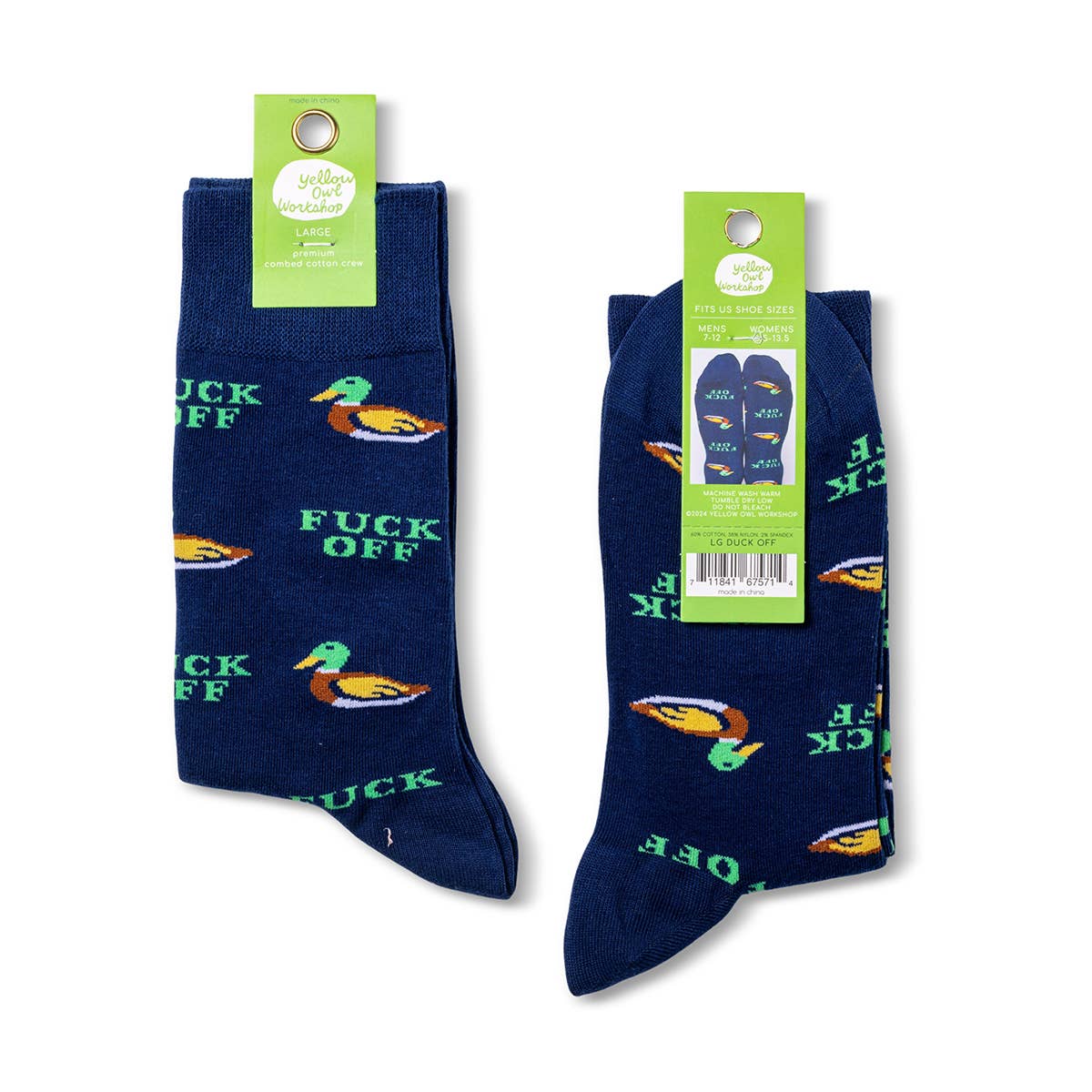 Mallard Men's Socks - Duck Off Crew Socks