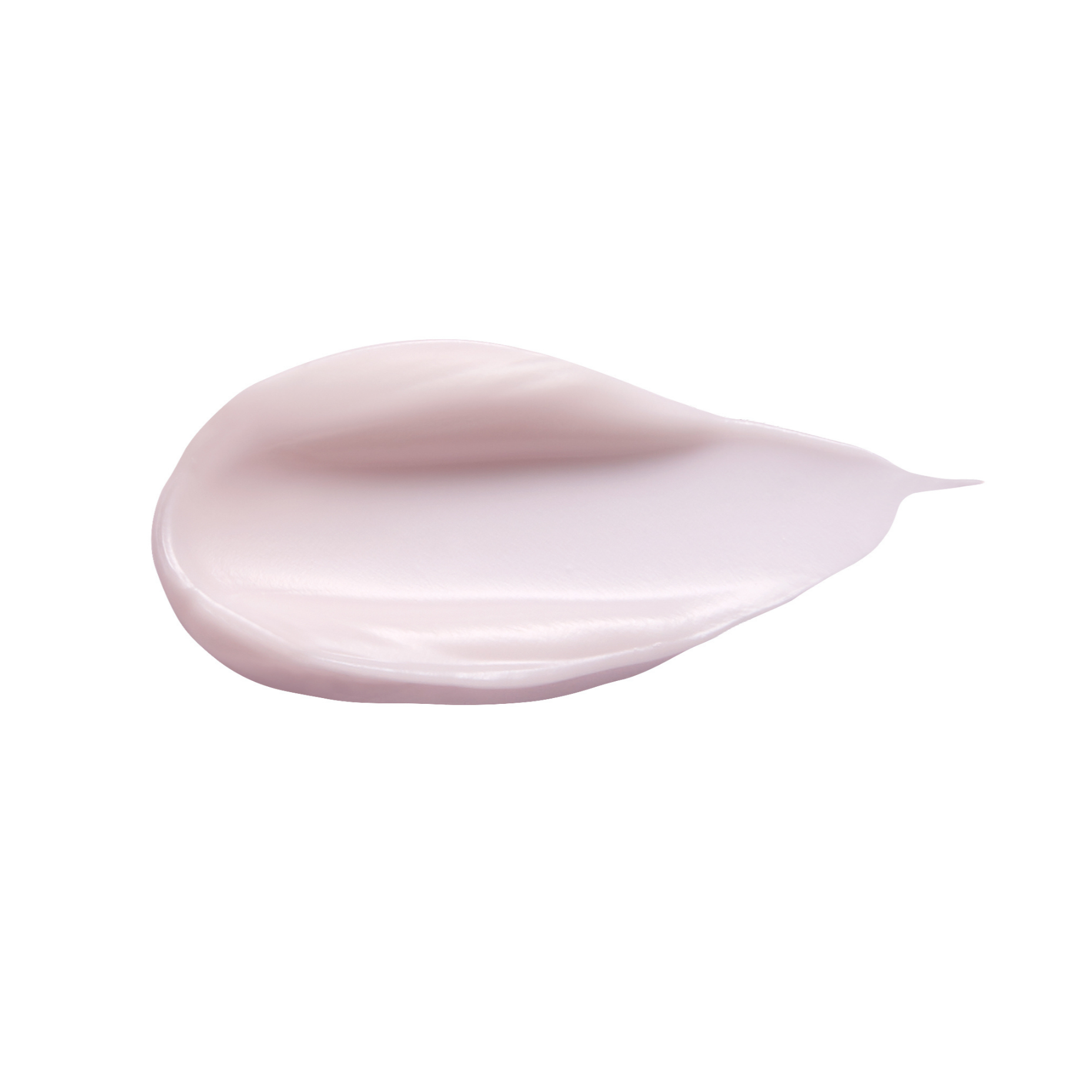 Pink cosmetic cream swatch on a white background