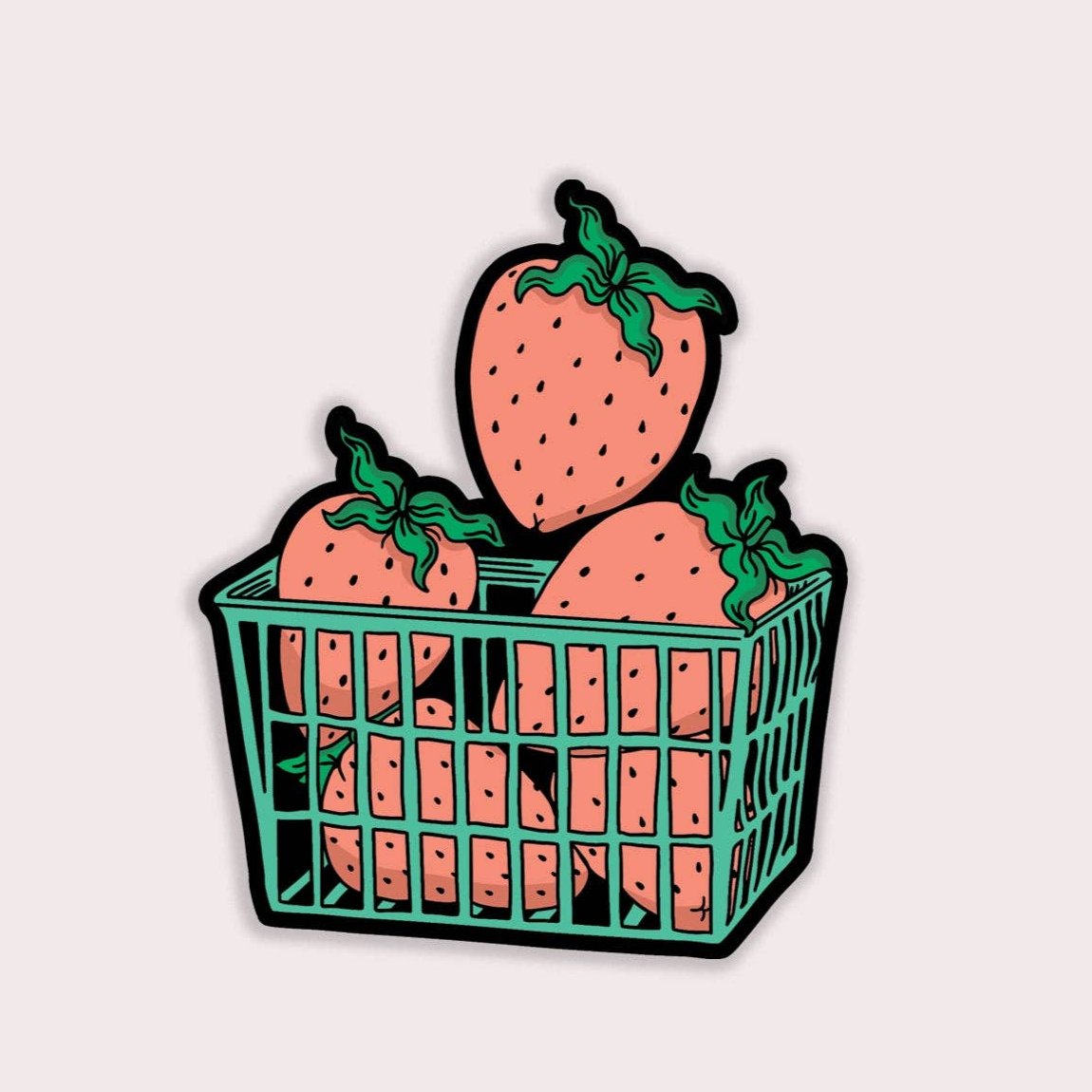 Berry Basket Vinyl Sticker