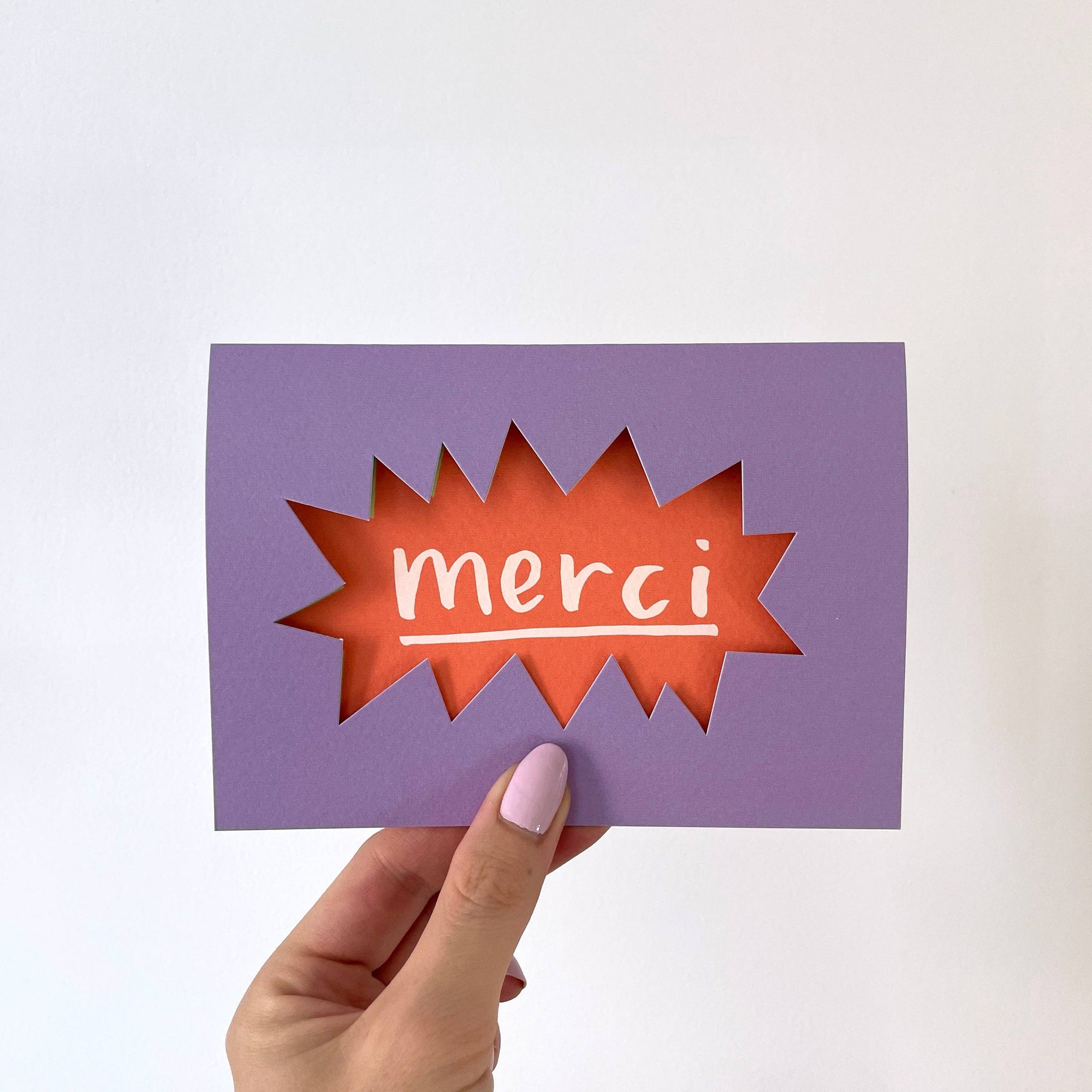 Merci - Thank You Card - Die Cut Card