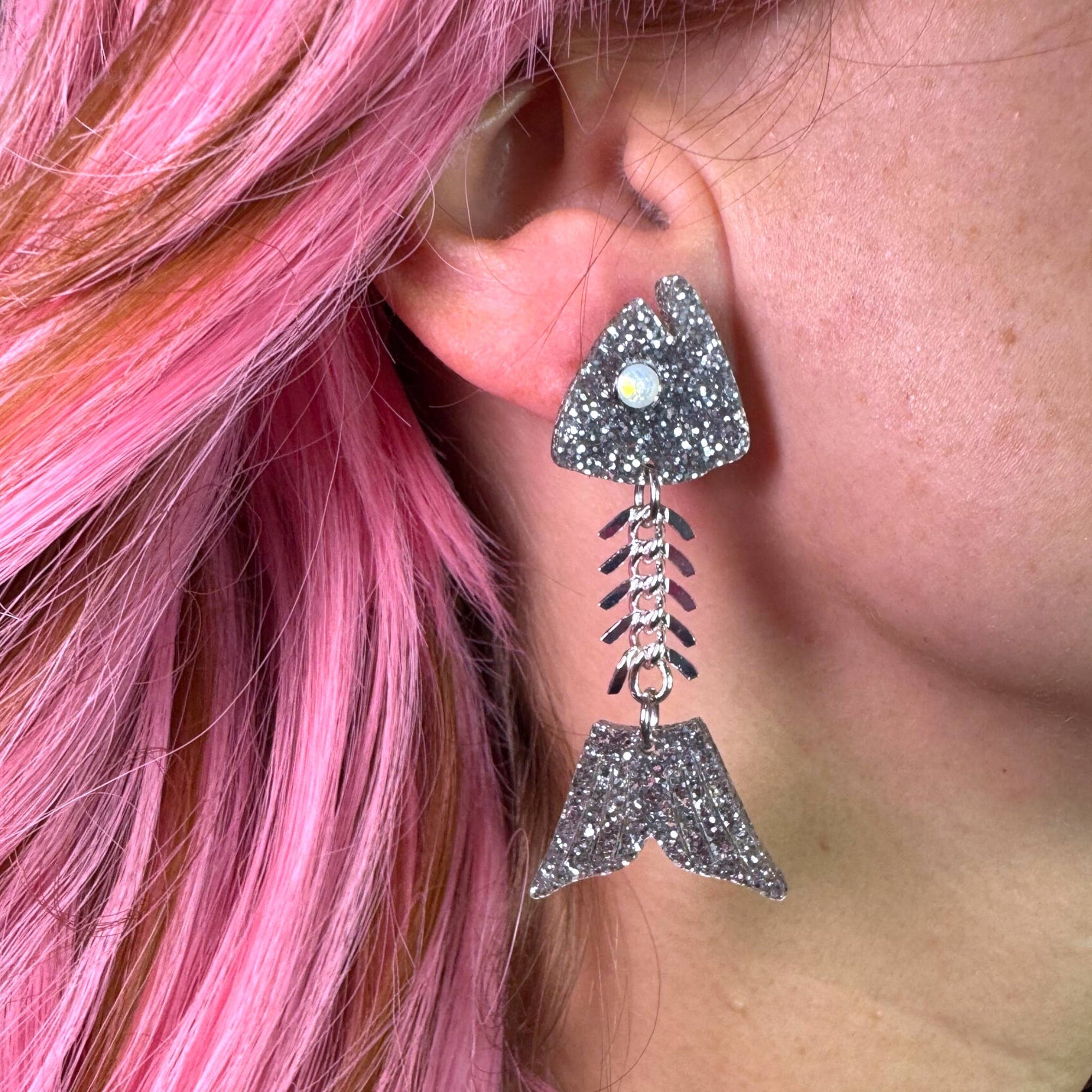 Gill-ty Pleasure Fishbone Earrings