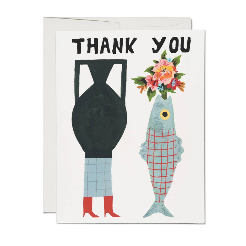 Vases thank you card