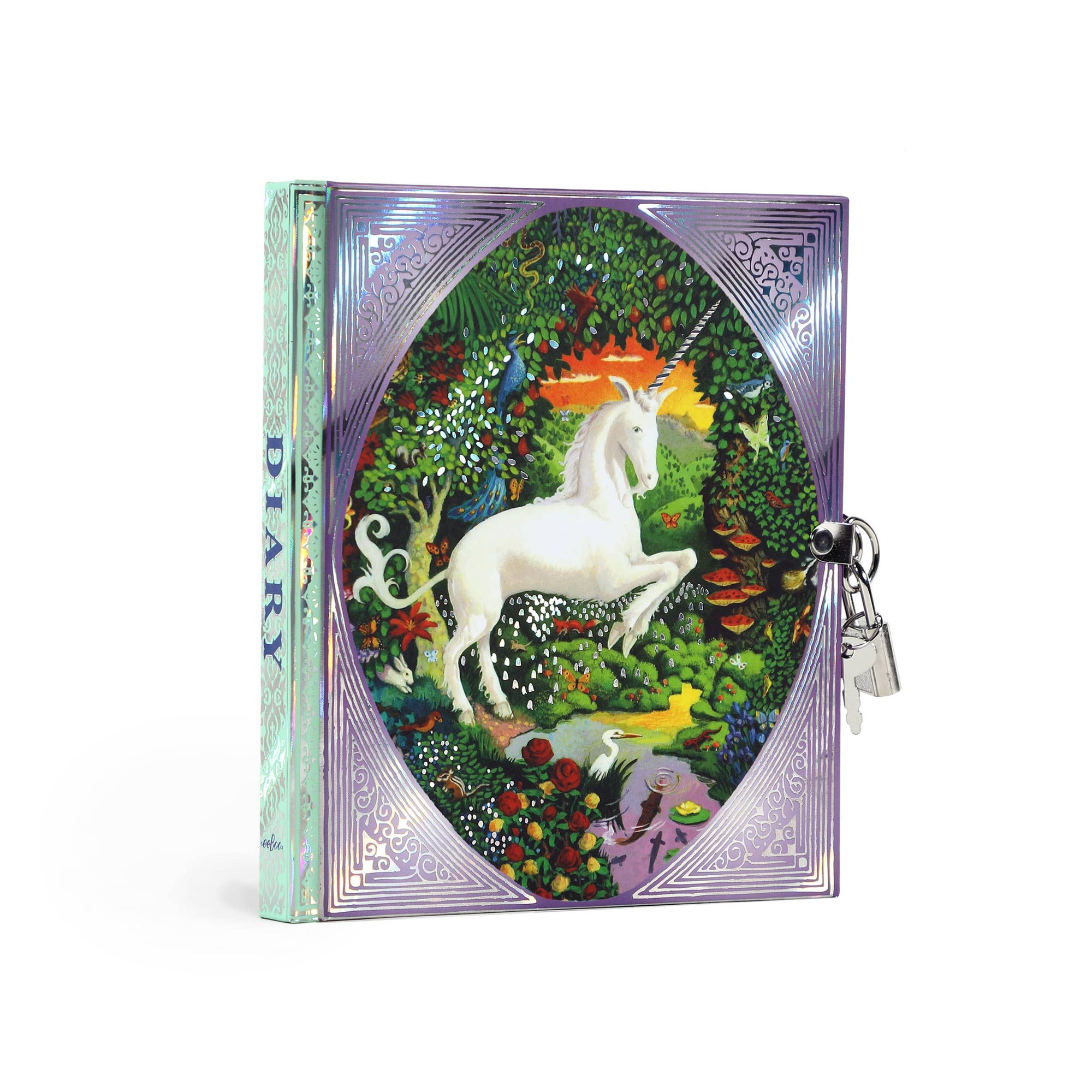 Diary with unicorn illustration on cover