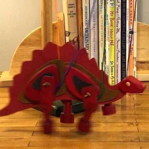 Animated Stegosaurus - A Marionette Wooden Action Toy