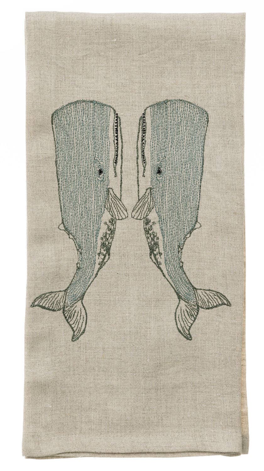 Whale Love Tea Towel