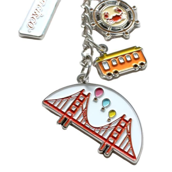 San Francisco Silver Keychains