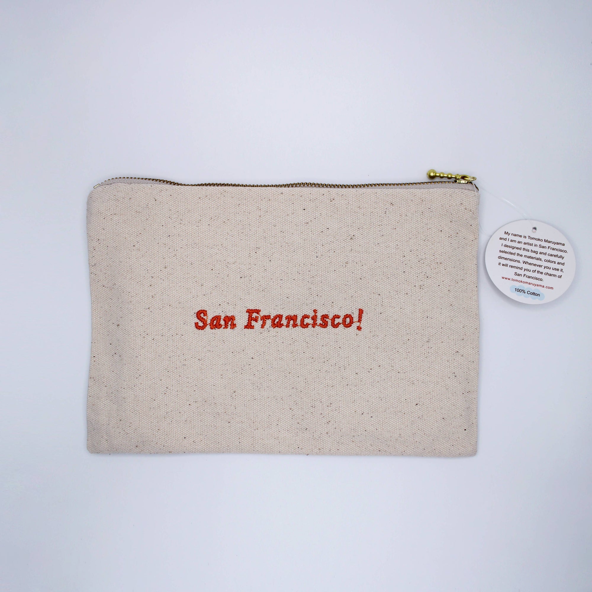 Embroidered San Francisco Sea Life Pouch