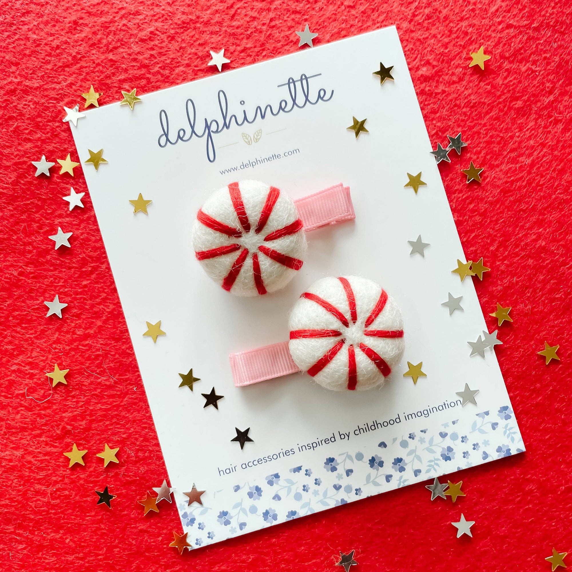 Mini Peppermint Hair Clip Set