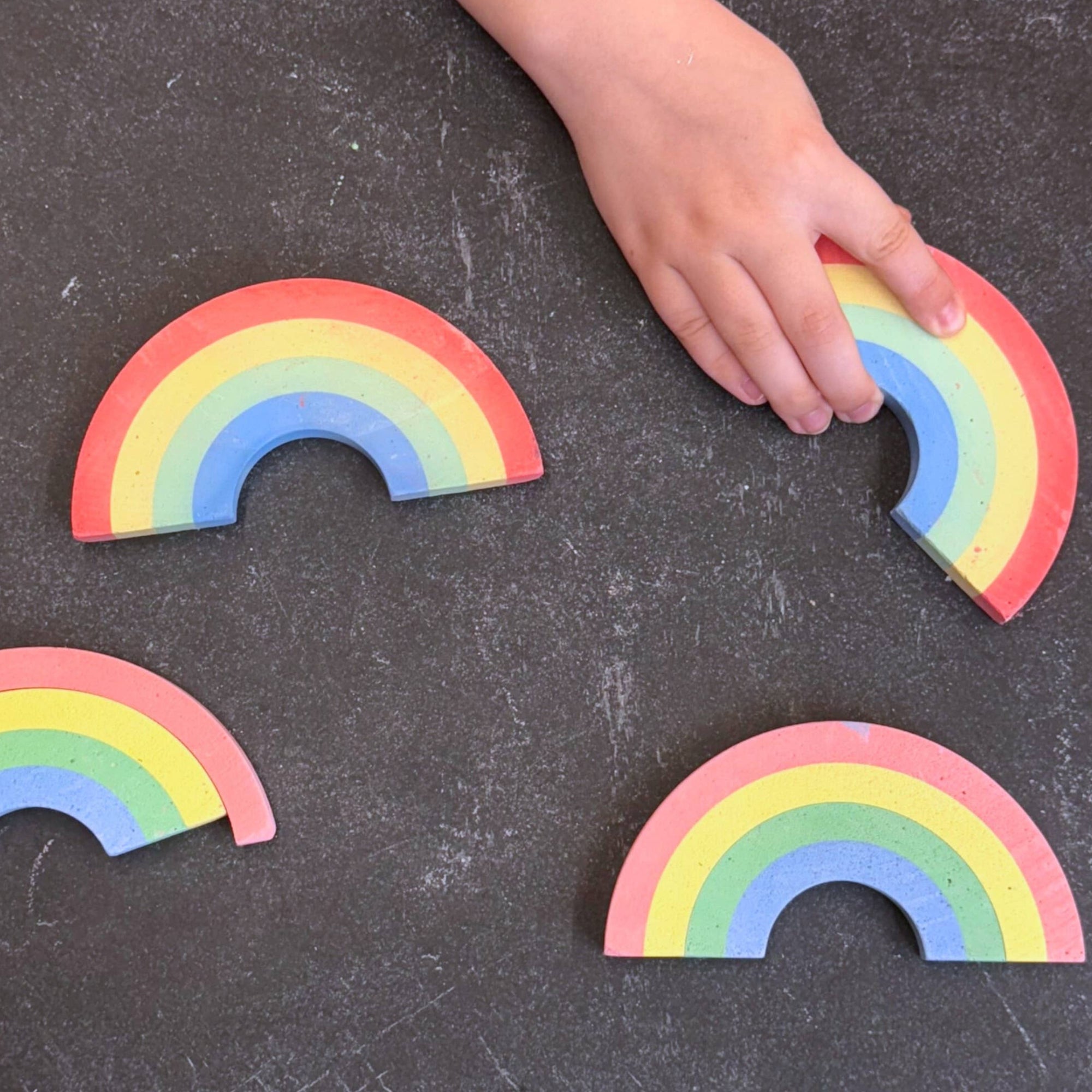 Wee Double Rainbow Connection Sidewalk Chalk