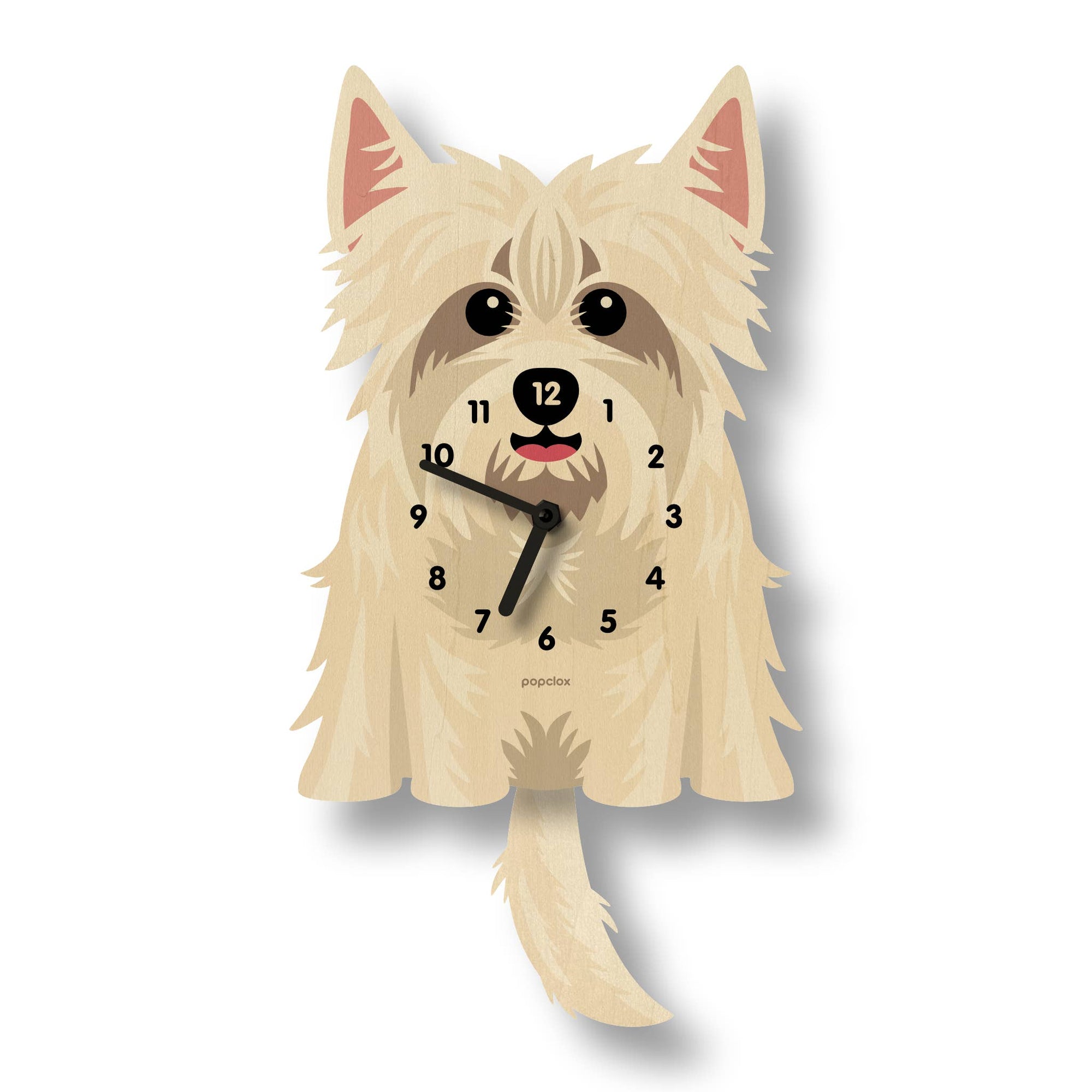 Westie Pendulum Clock - Wood