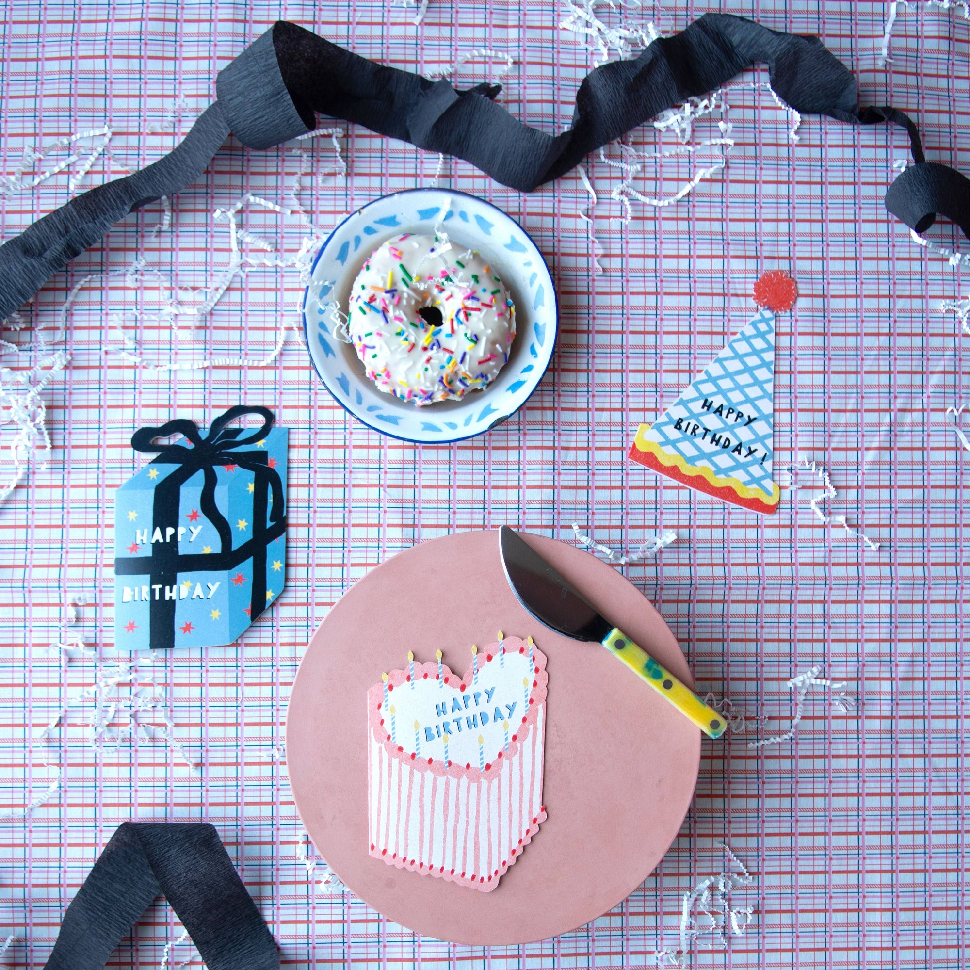 Blue Gift Birthday Collection - Die Cut Card