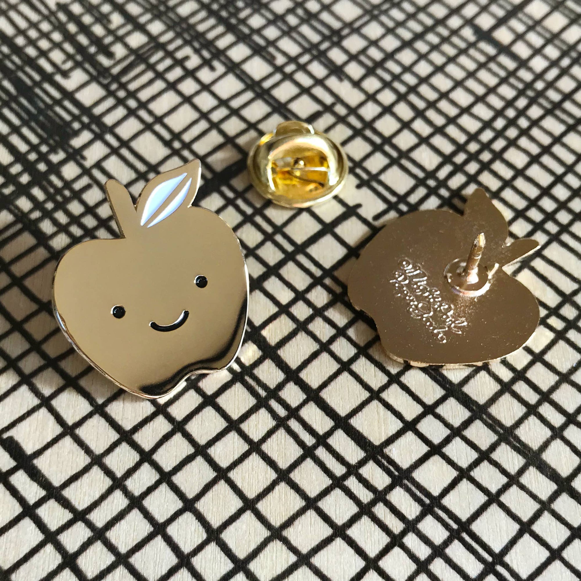 Golden Apple Enamel Pin