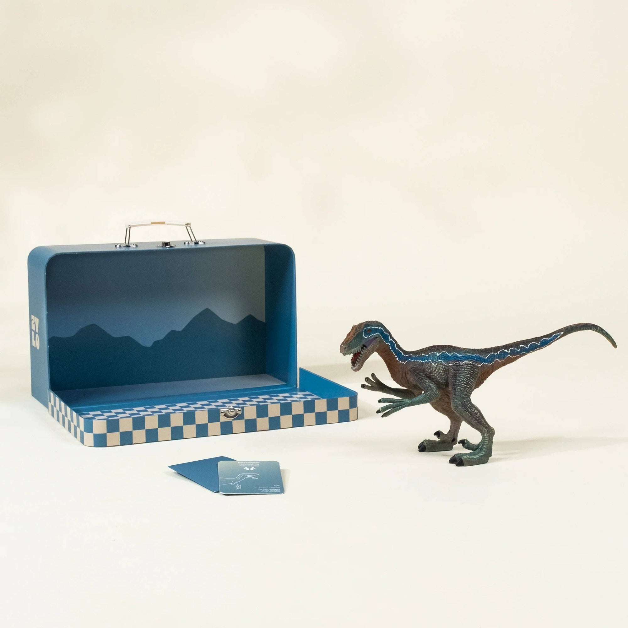 Velociraptor Dinosaur in a Collectible Box
