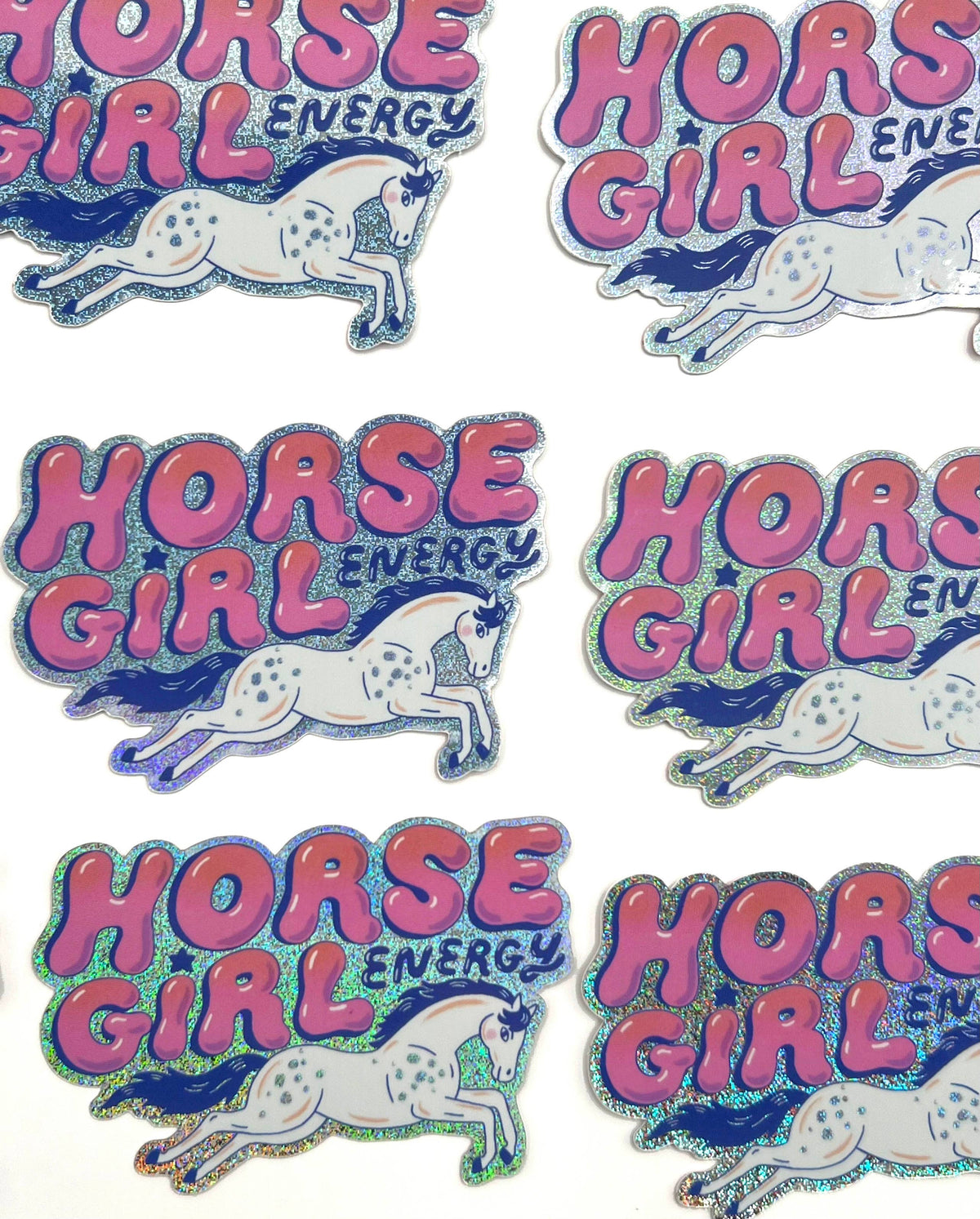 Vinyl Glitter Sticker: Horse Girl Energy