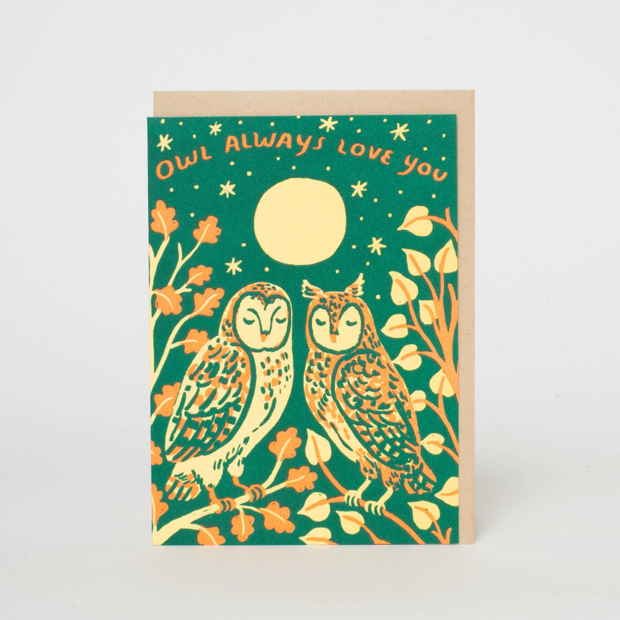 Owl Love Letterpress Card - Phoebe Wahl