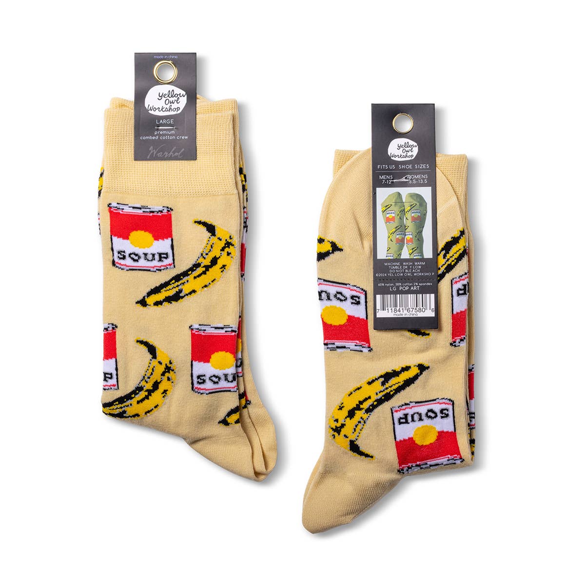 Pop Art - Large Crew Socks