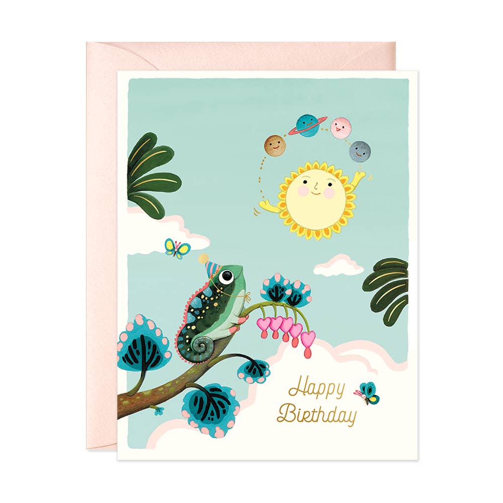 Solar Juggle Birthday Card