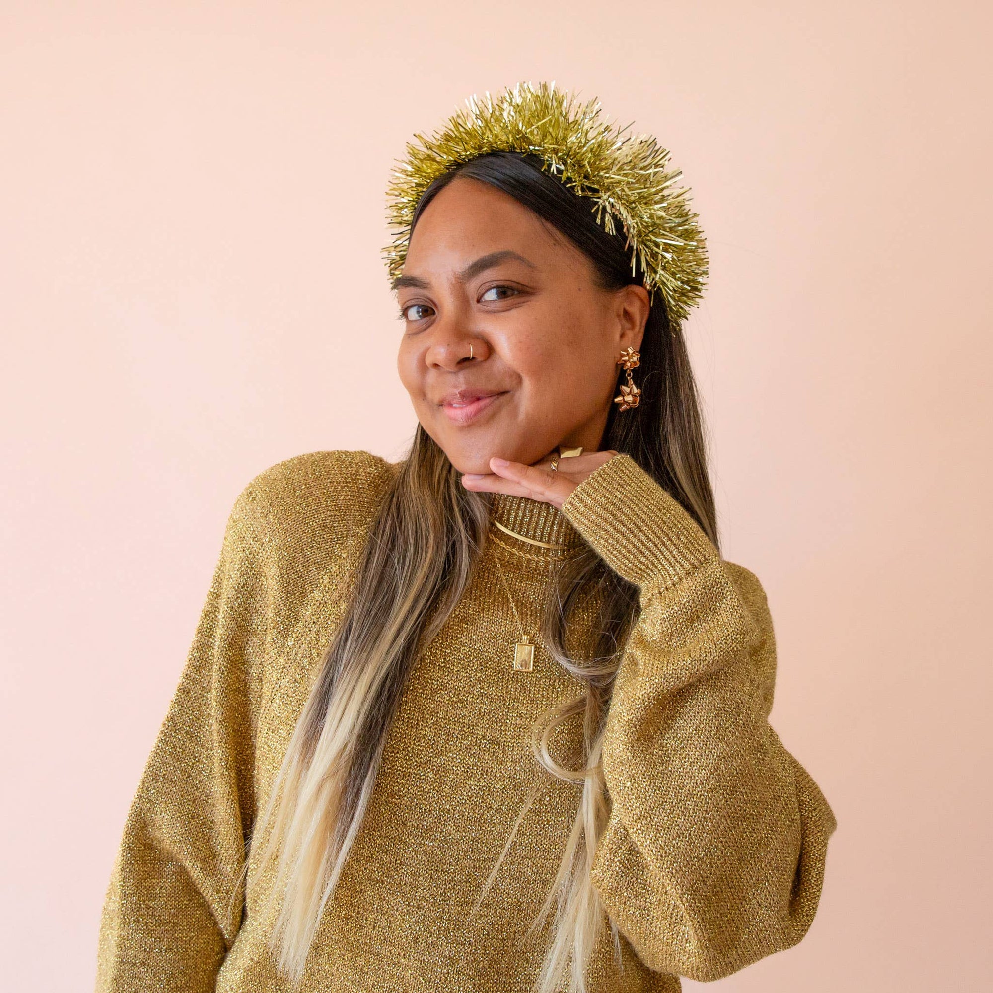 Tinsel Headband | Gold