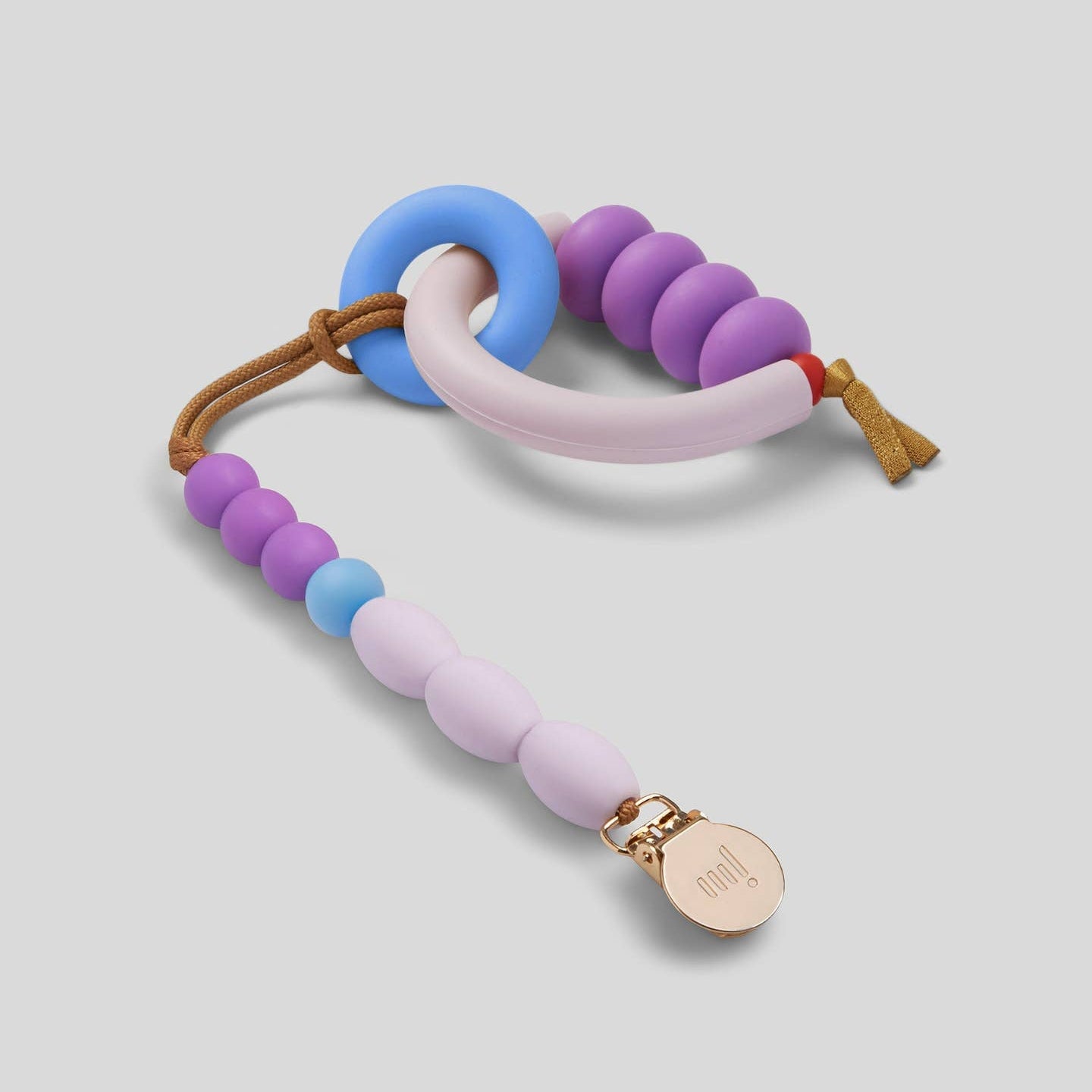 Plum Arch Ring Teether + Clip Set