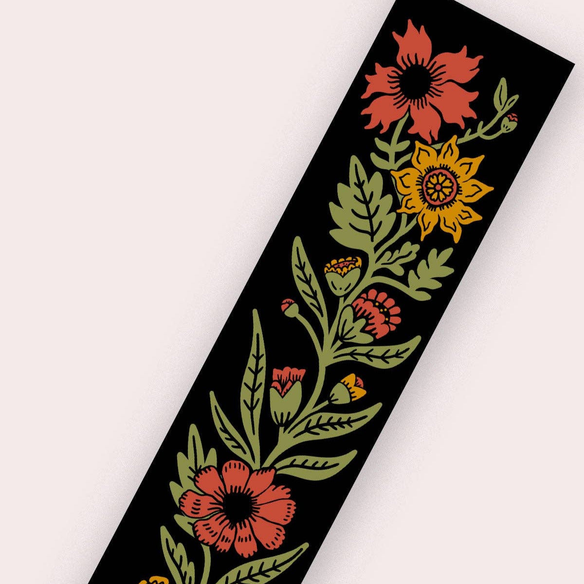 Red House Floral Bumper Sticker