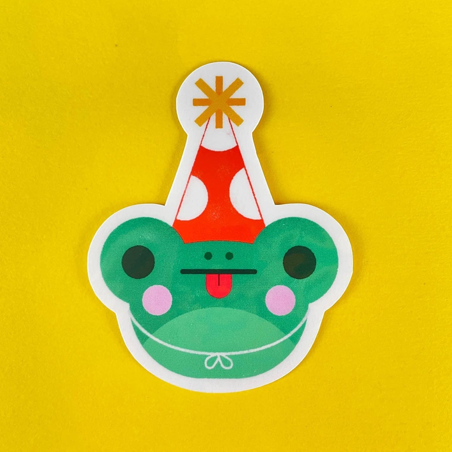 Party Frog Vinyl Sticker