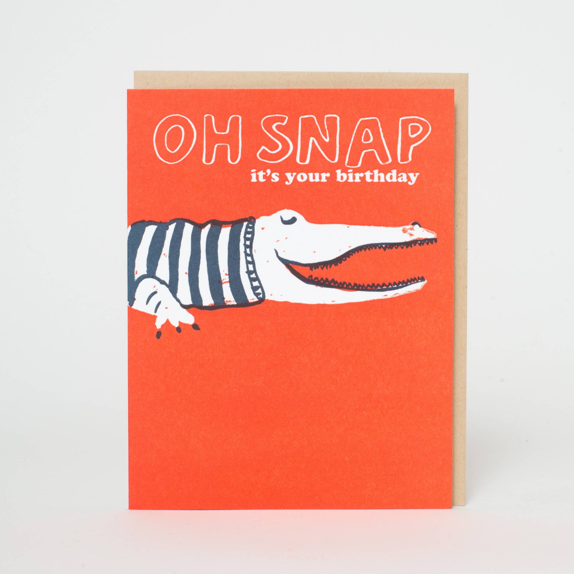 Crocodile Birthday Letterpress Card