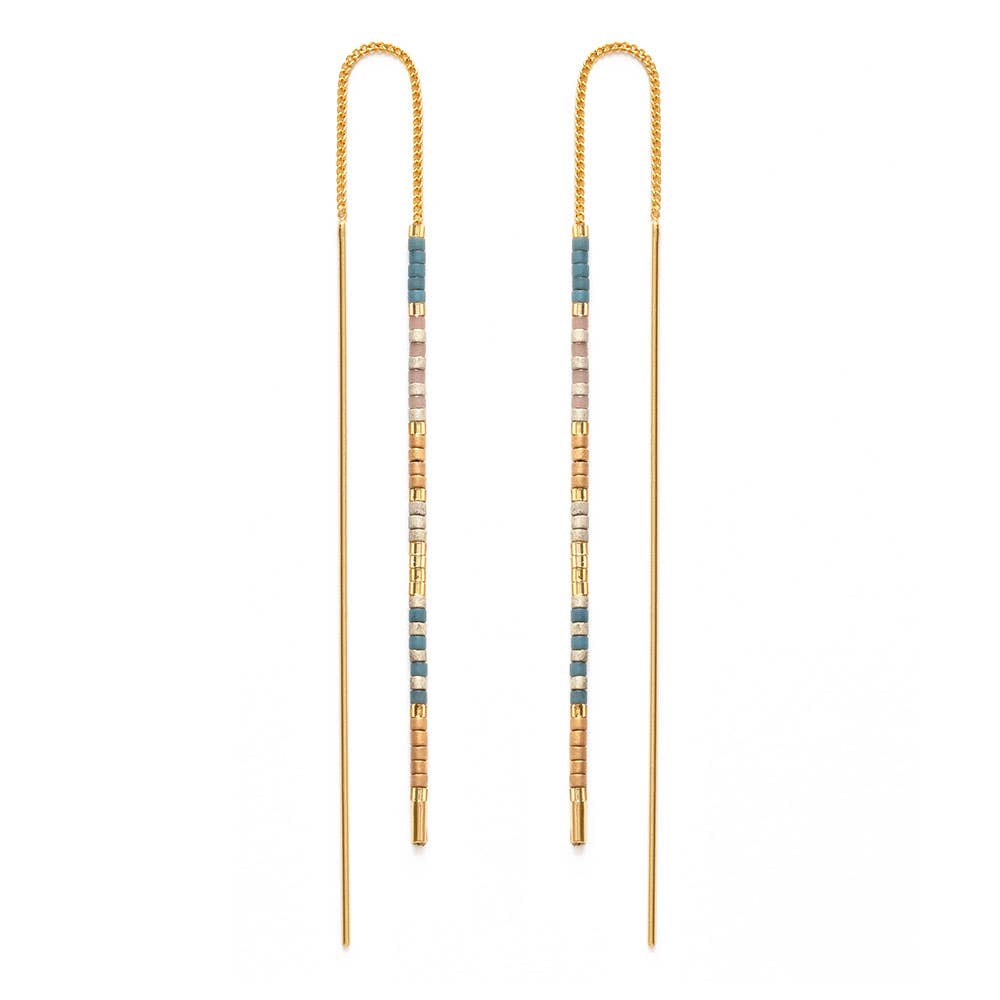 Miyuki Seed Bead Threader Earrings