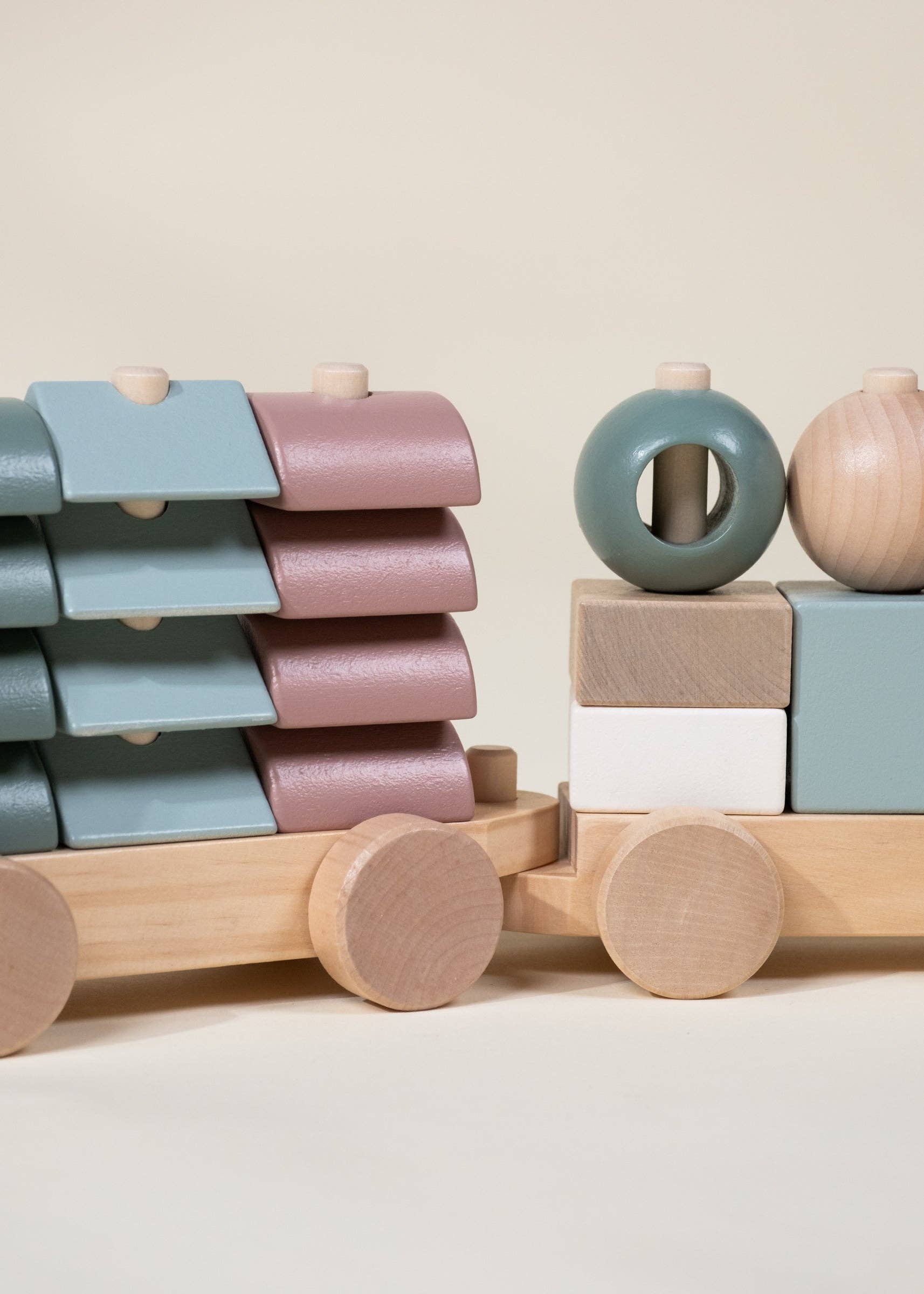 Oversized Wooden Stacking Train