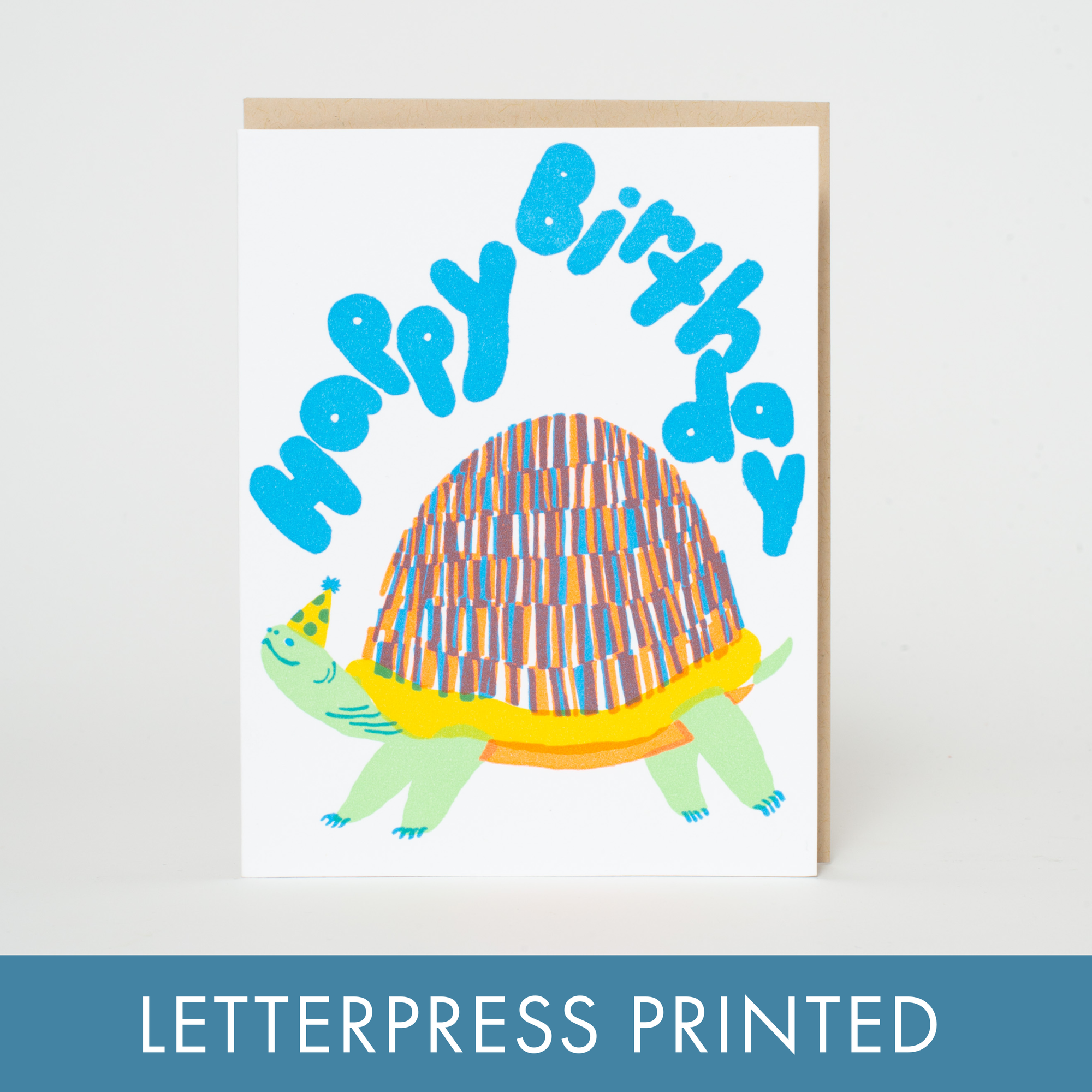 Turtle Birthday Letterpress Card