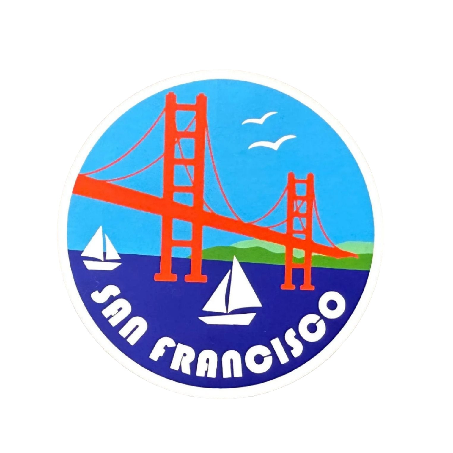 Golden Gate Bridge Sailing Sticker