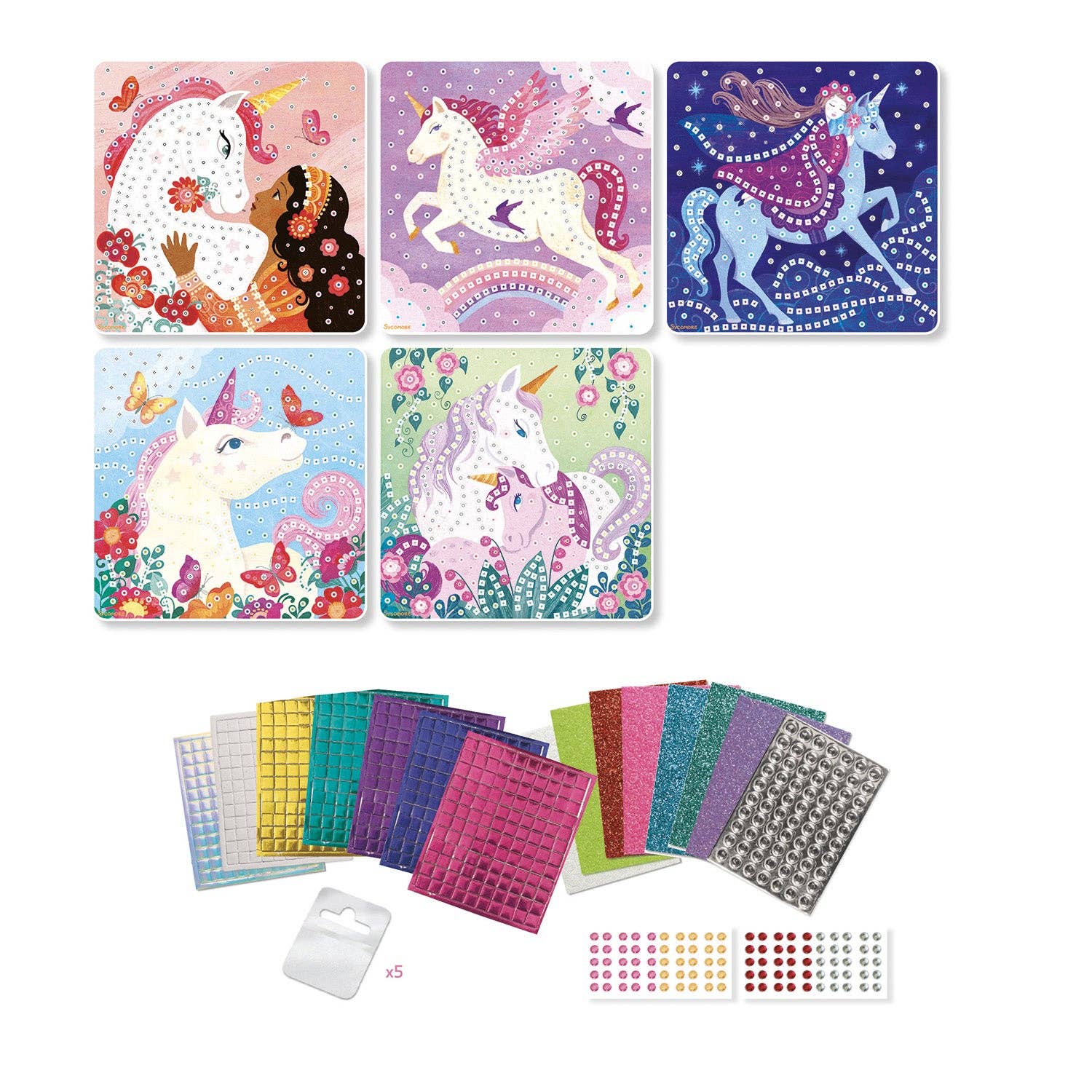 Stick'N Fun - L Mosaics Unicorns